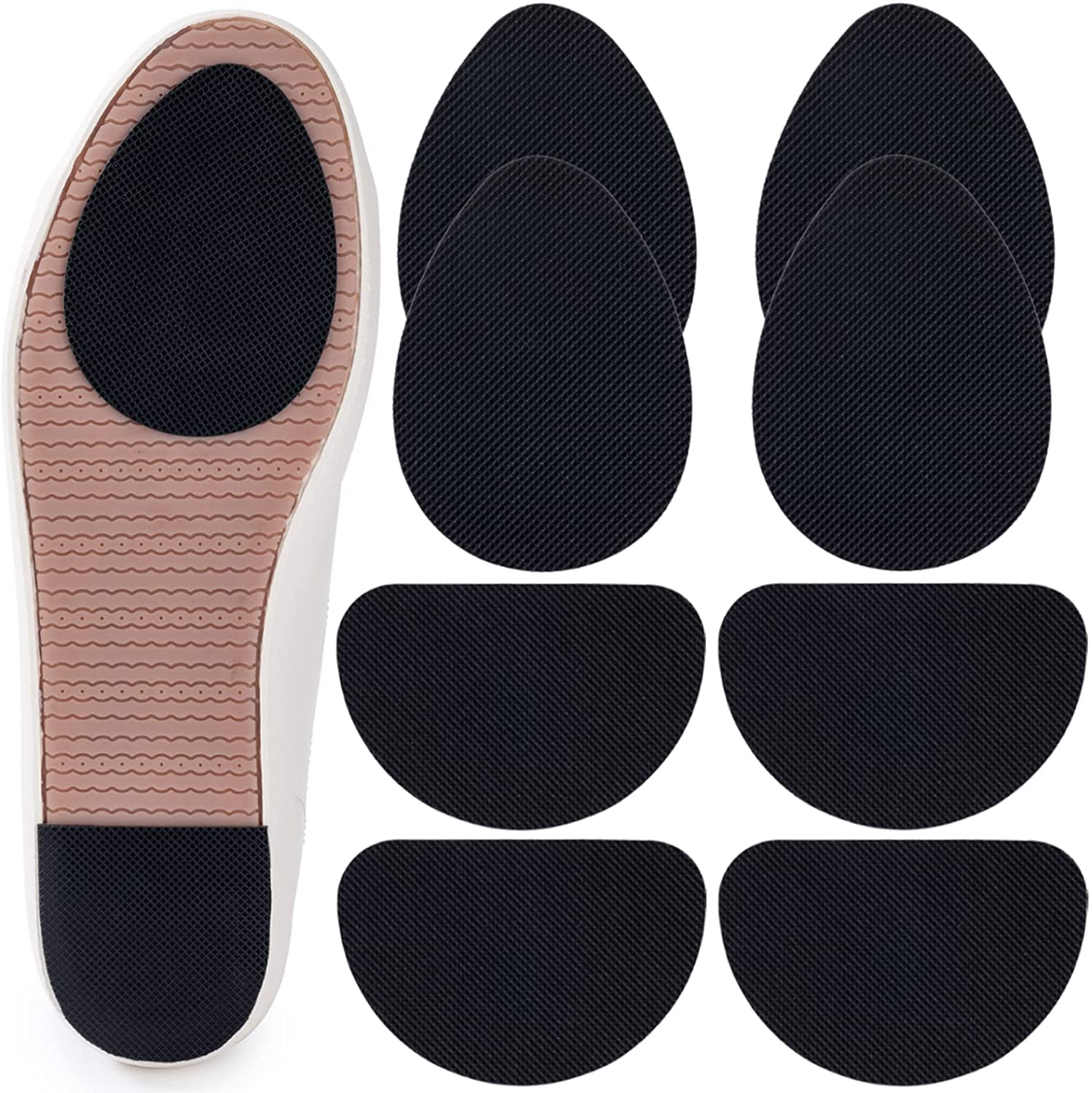 Anti-Slip Shoe Pads, 8 Pcs Silicone Sole Protectors with Self-Adhesive Grip