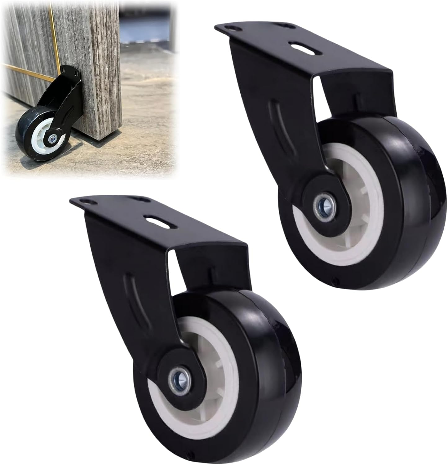 Gate Caster Wheels 2PCS Adjustable Heavy Duty Wooden Gate Support Rollers