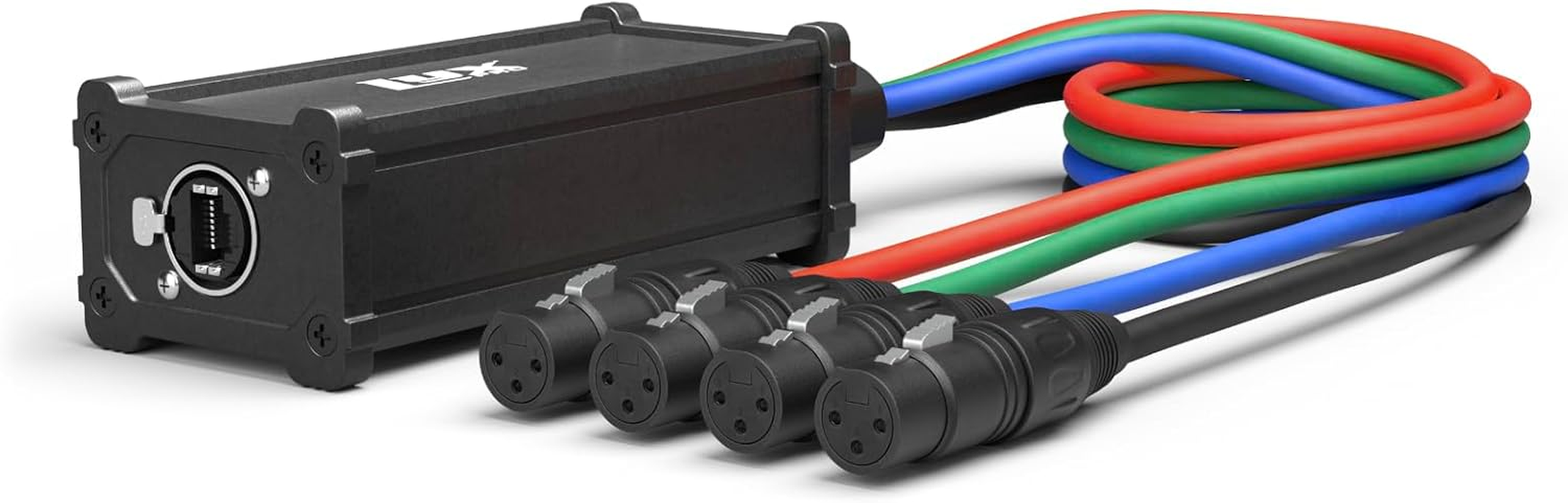 Lyxpro XLR 3 Feet Audio Snake 4 Channel 3 Pin Multi Network Breakout for Stage and Recording Studio Female Connection, Great for Sound and Lighting Transfer