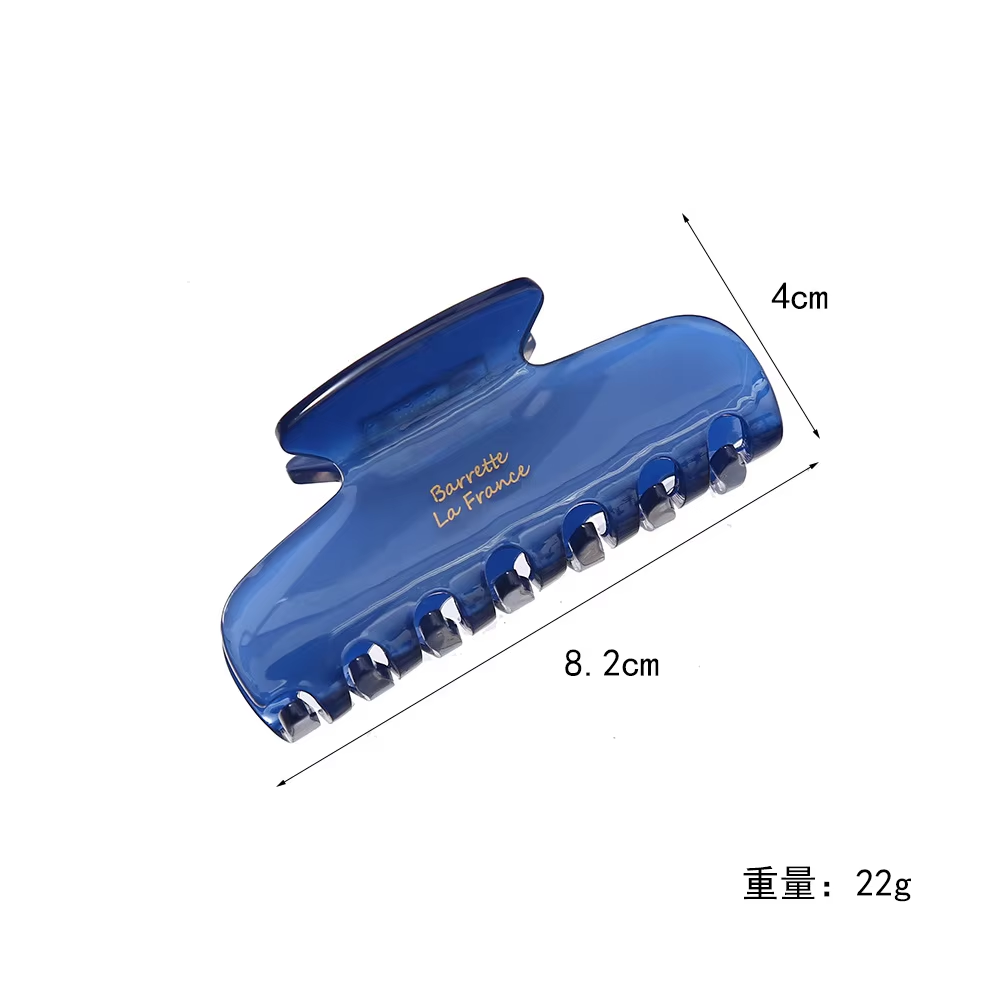 Liwu Custom Acetate Hair Claw Korean Style Large Size Gold Letters and Geometric Shape Hair Clips Simple Design for Daily Use