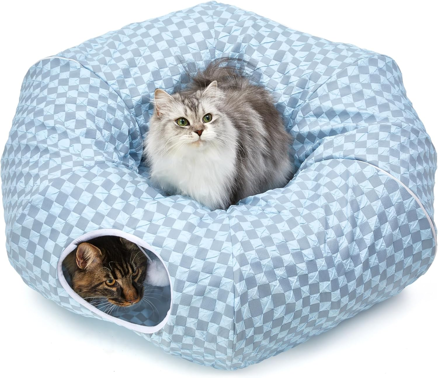 Bininl Cat Tunnel - Peekaboo Cave Bed for Indoor Pets, Donut-Shaped House Wit... - Picture 10 of 17