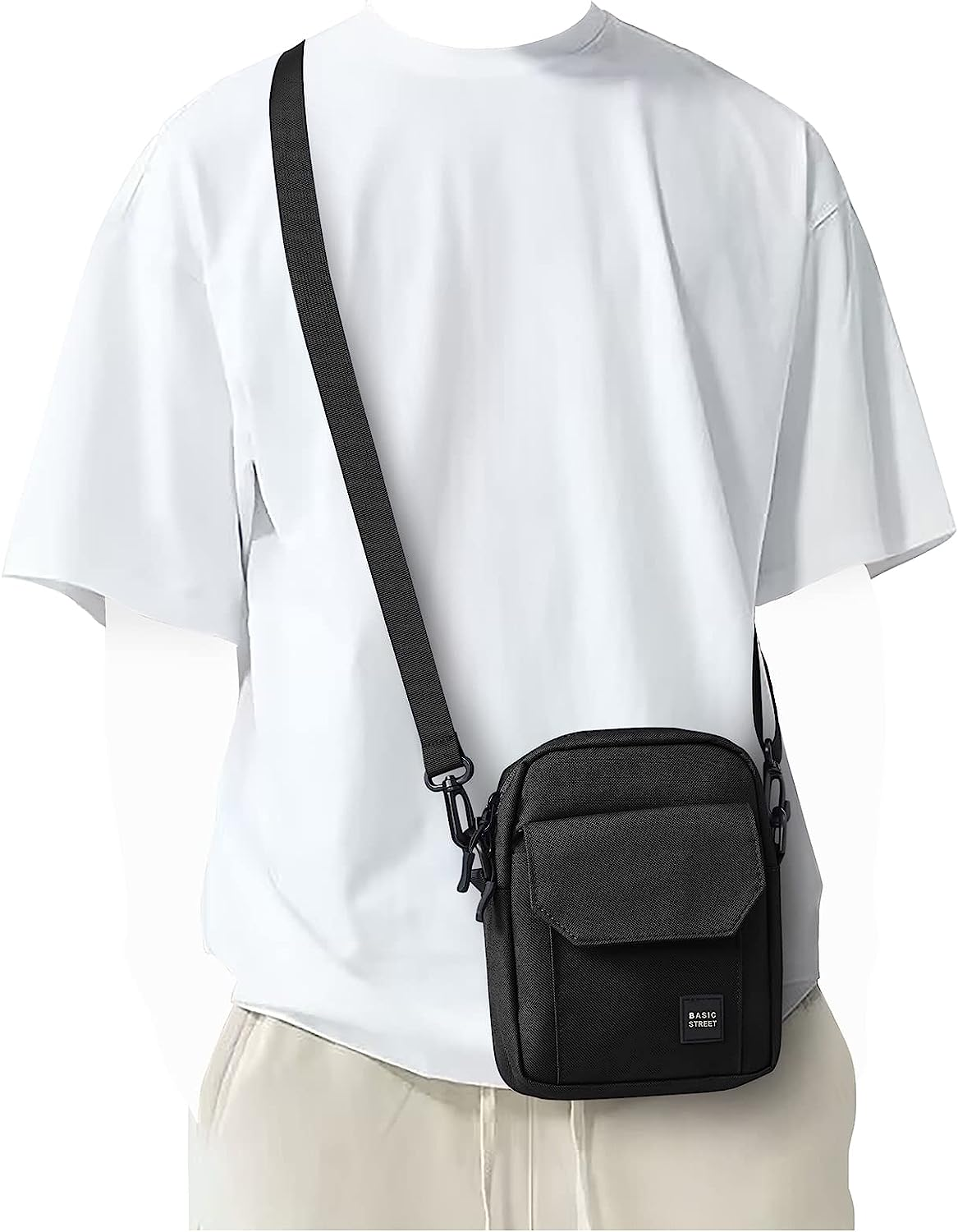 Crossbody Bag for Mens,Travel Passport Wallet Bag for Men for Cell Phone, Small Neck Pouch Side Shoulder Bag for Men