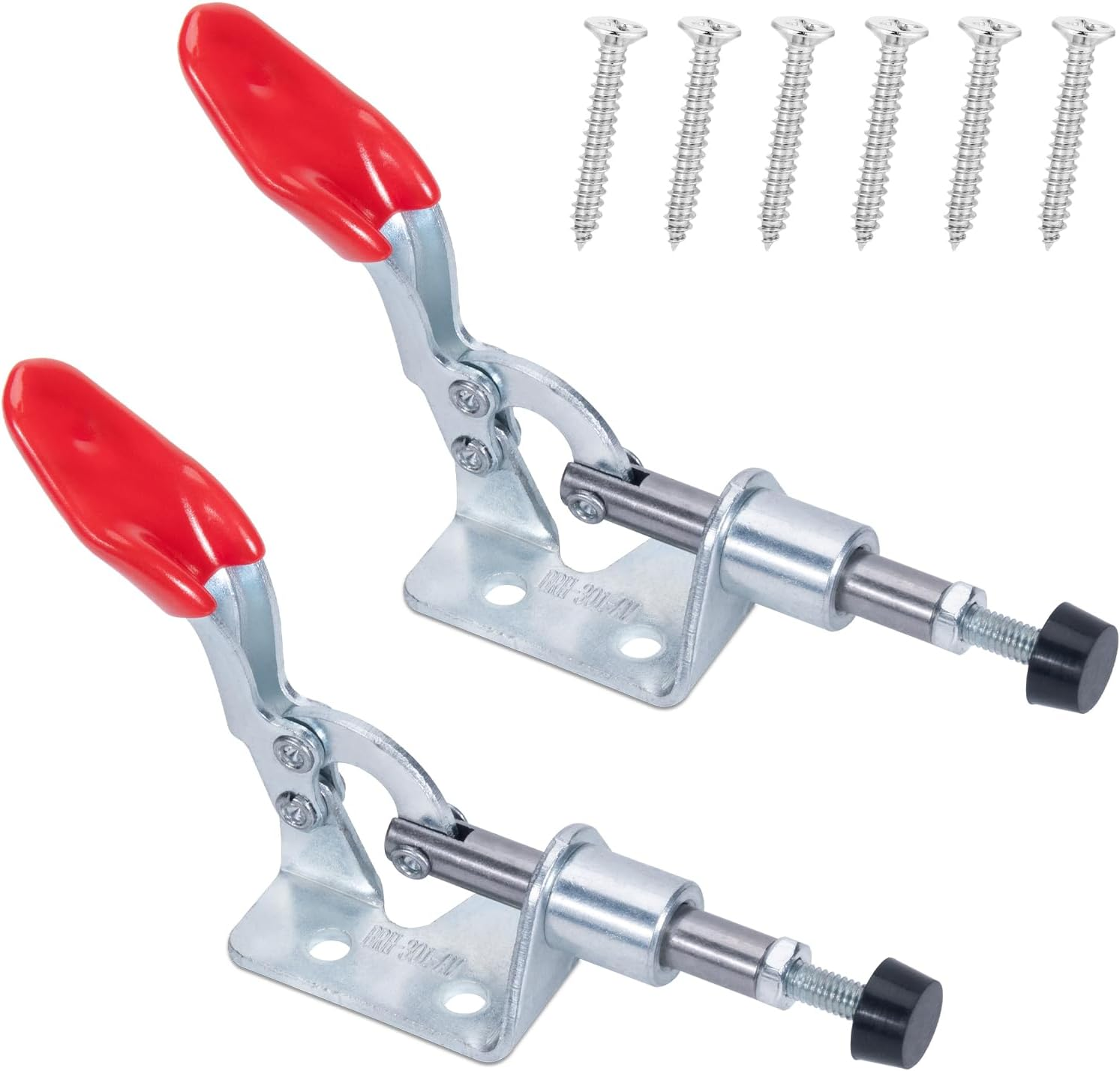 Heavy-Duty Push-Pull Quick-Release Toggle Clamps, 301A Push Clamp with 99 Lbs Holding Capacity, Toggle Clamps Woodworking for Machine Operation, Welding, Pocket Hole Jigs, 2-Pack