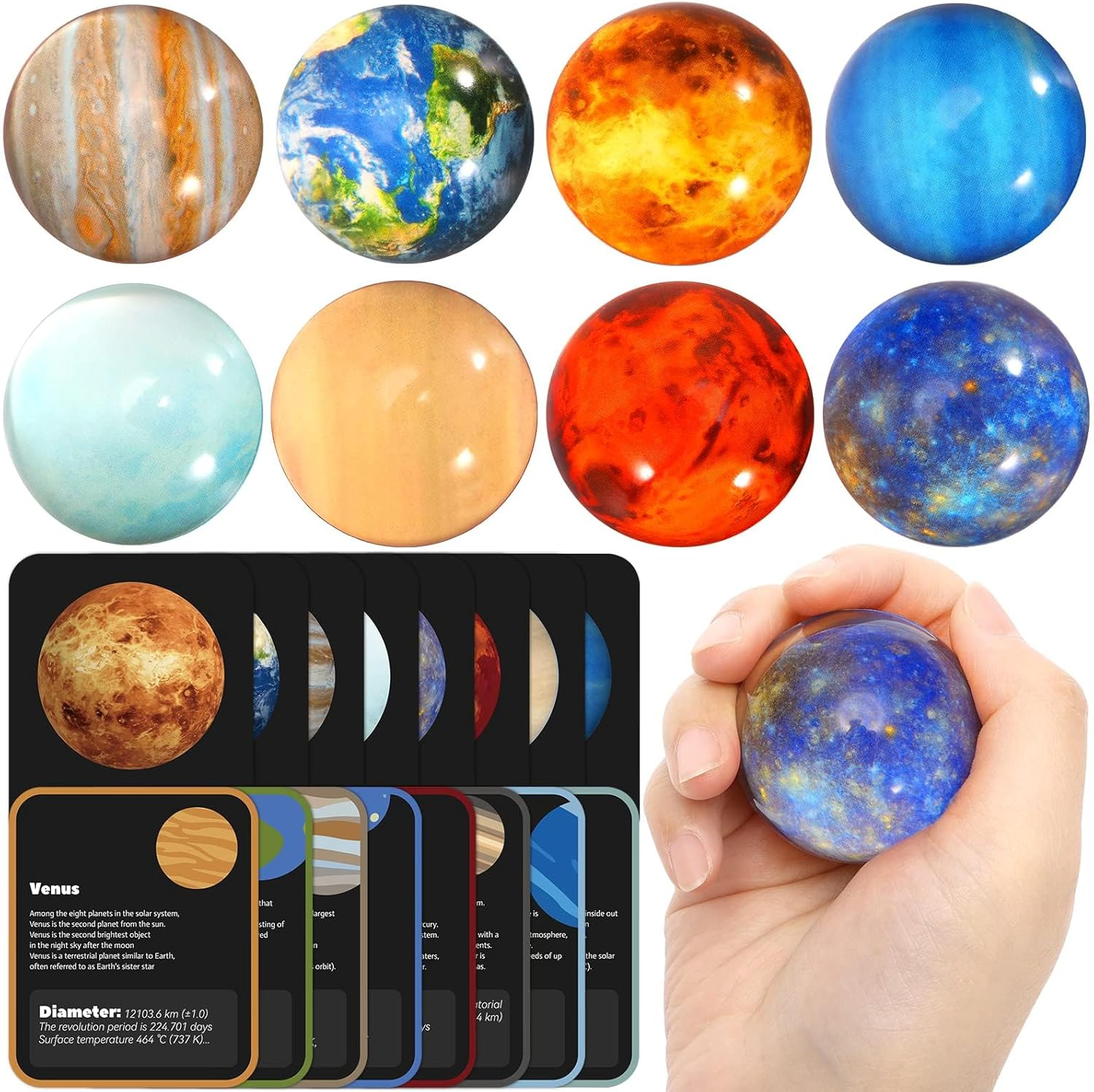 16PCS Solar System for Kids, Planets Toys - Eight