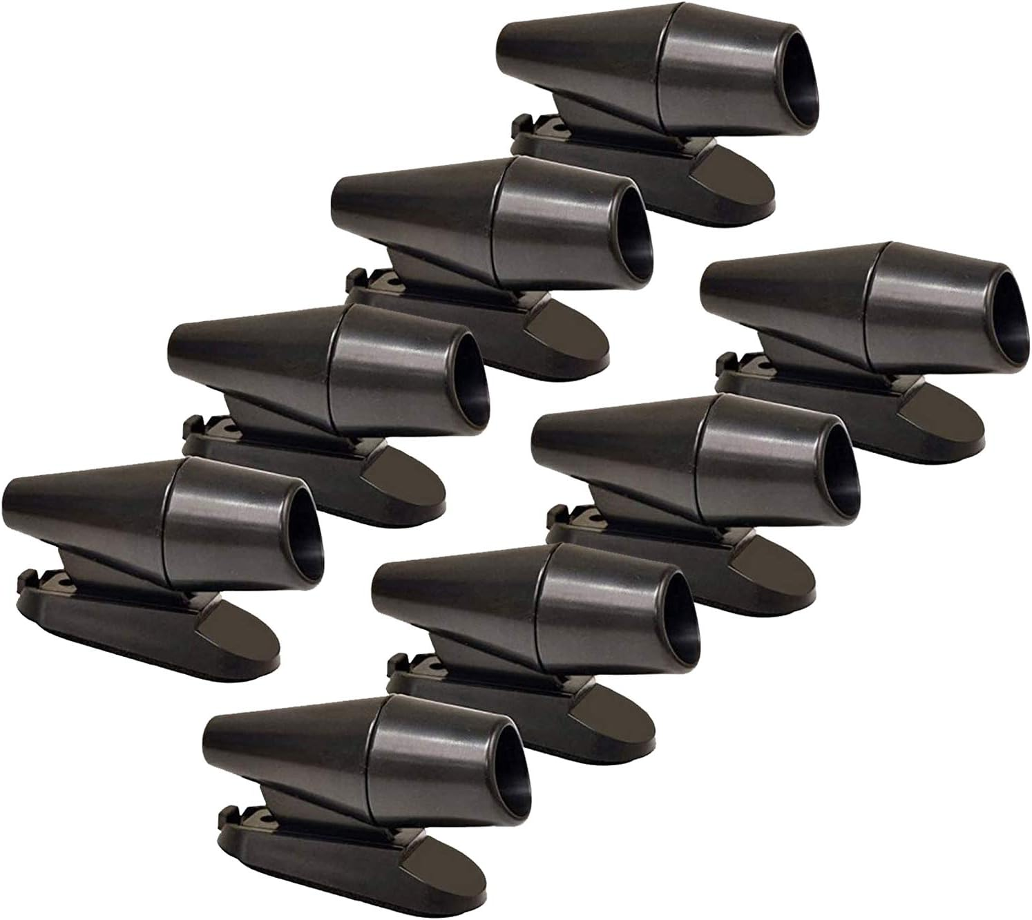 8Pcs Deer Whistles for Vehicles Wind Activated Black