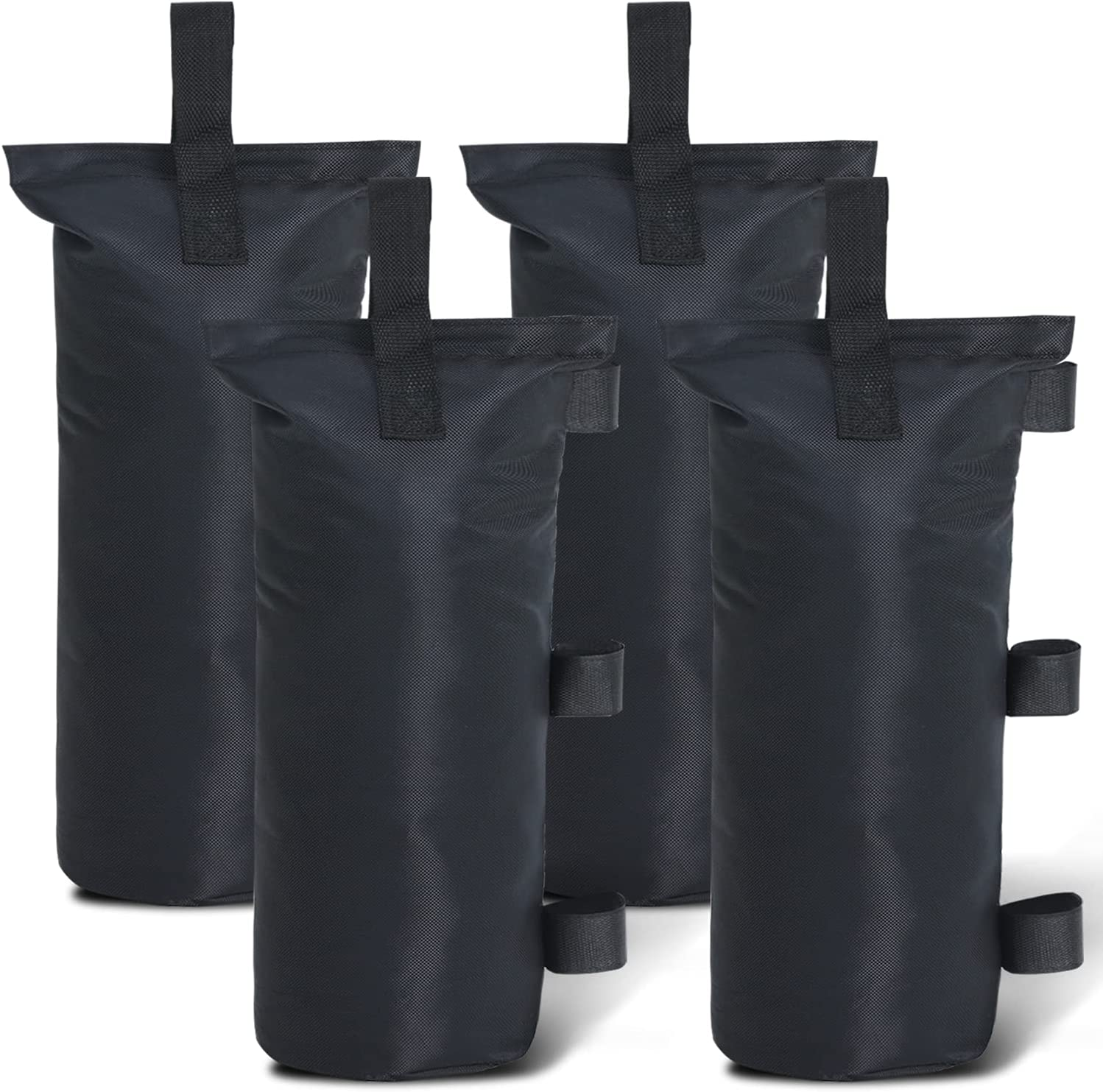 Canopy Weights Set of 4-120LBS Sand Bags for Pop up Tent, Weight Bags for Outdoor Gazebo, Trampoline, Pergola, Black (Without Sand)
