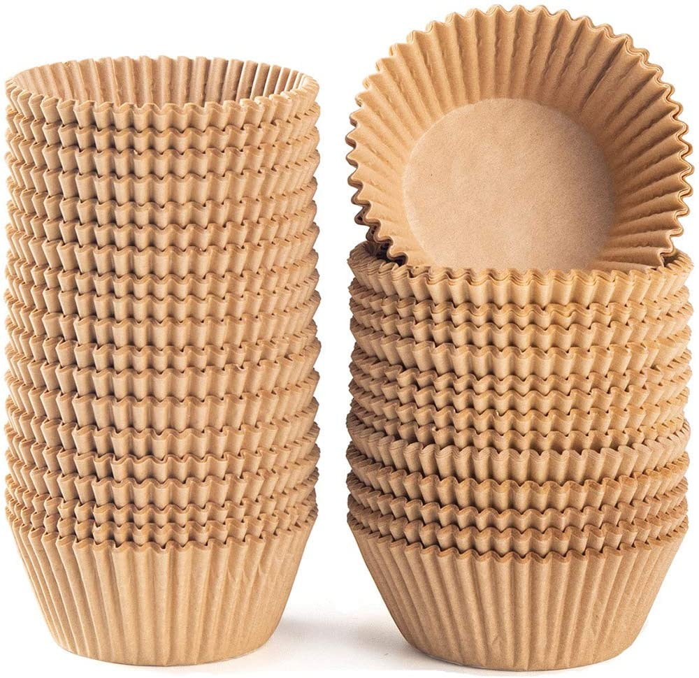 Standard Natural Cupcake Liners 500 Count, No Smell, Parchment Paper Muffin Liners, Food Grade & Grease-Proof Baking Cups