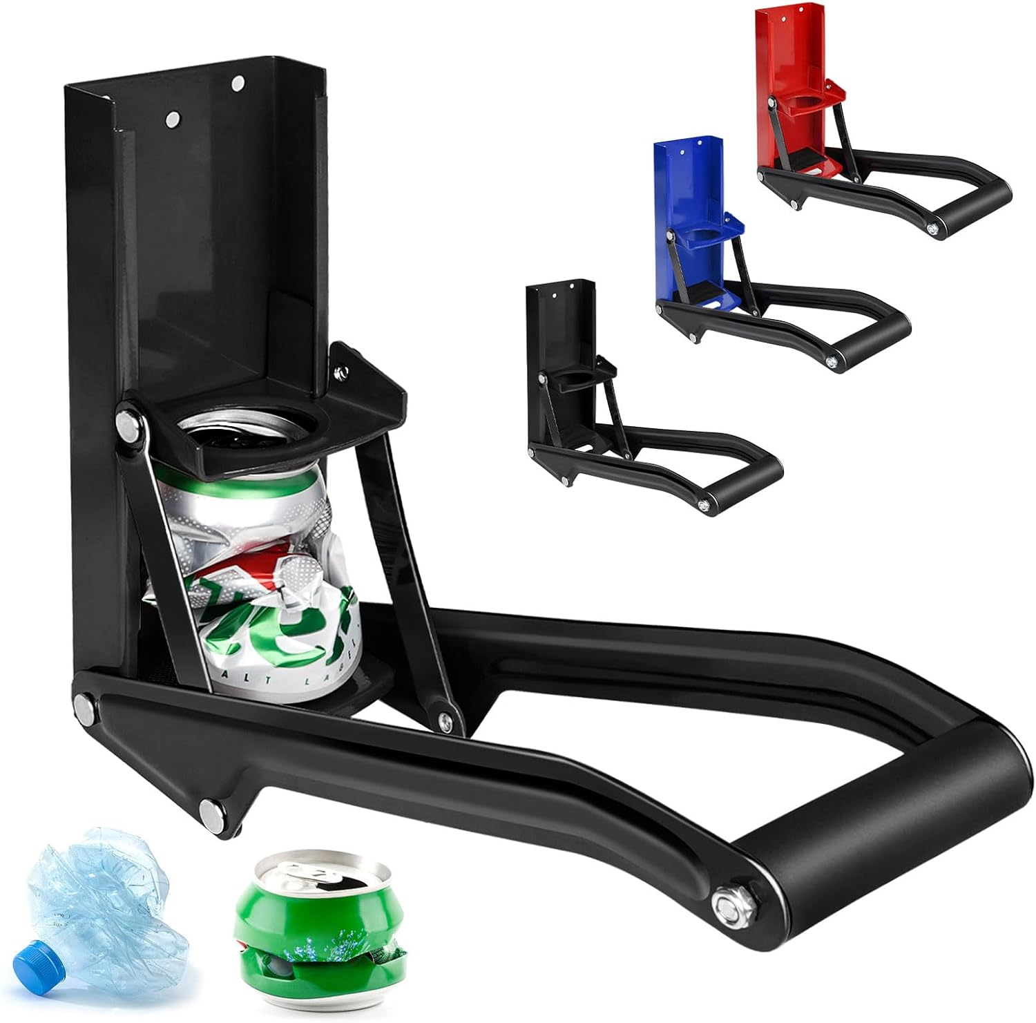 Up to 16 oz Wall Mounted Can Crusher Aluminum Heavy Duty Smasher Recycling 