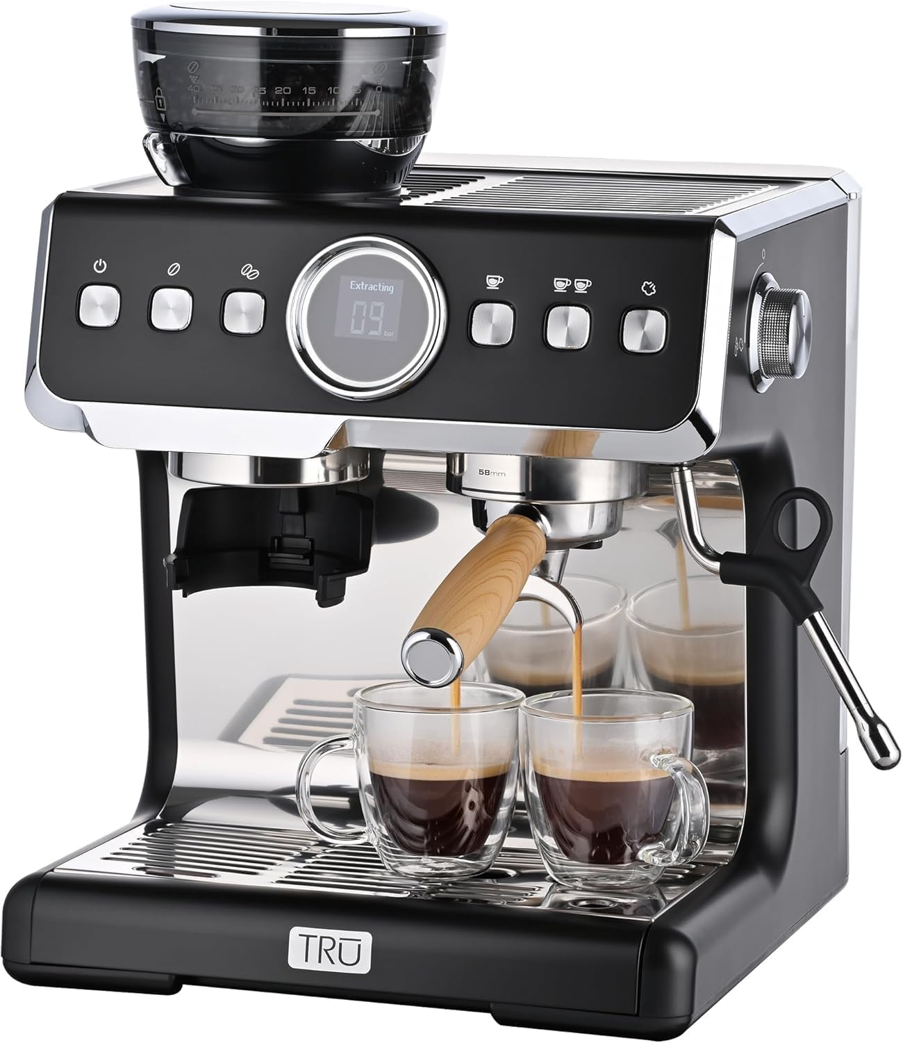 19 Bar Fully Automatic Espresso Machine with Built-in Grinder