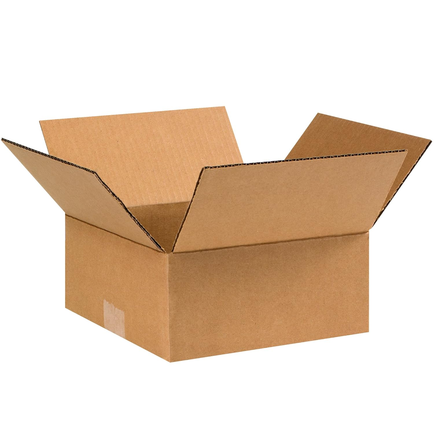 9X9X4 Flat Corrugated Boxes, Flat, 9L X 9W X 4H, Pack of 25 | Shipping, Packaging, Moving, Storage Box for Home or Business, Strong Wholesale Bulk Boxes