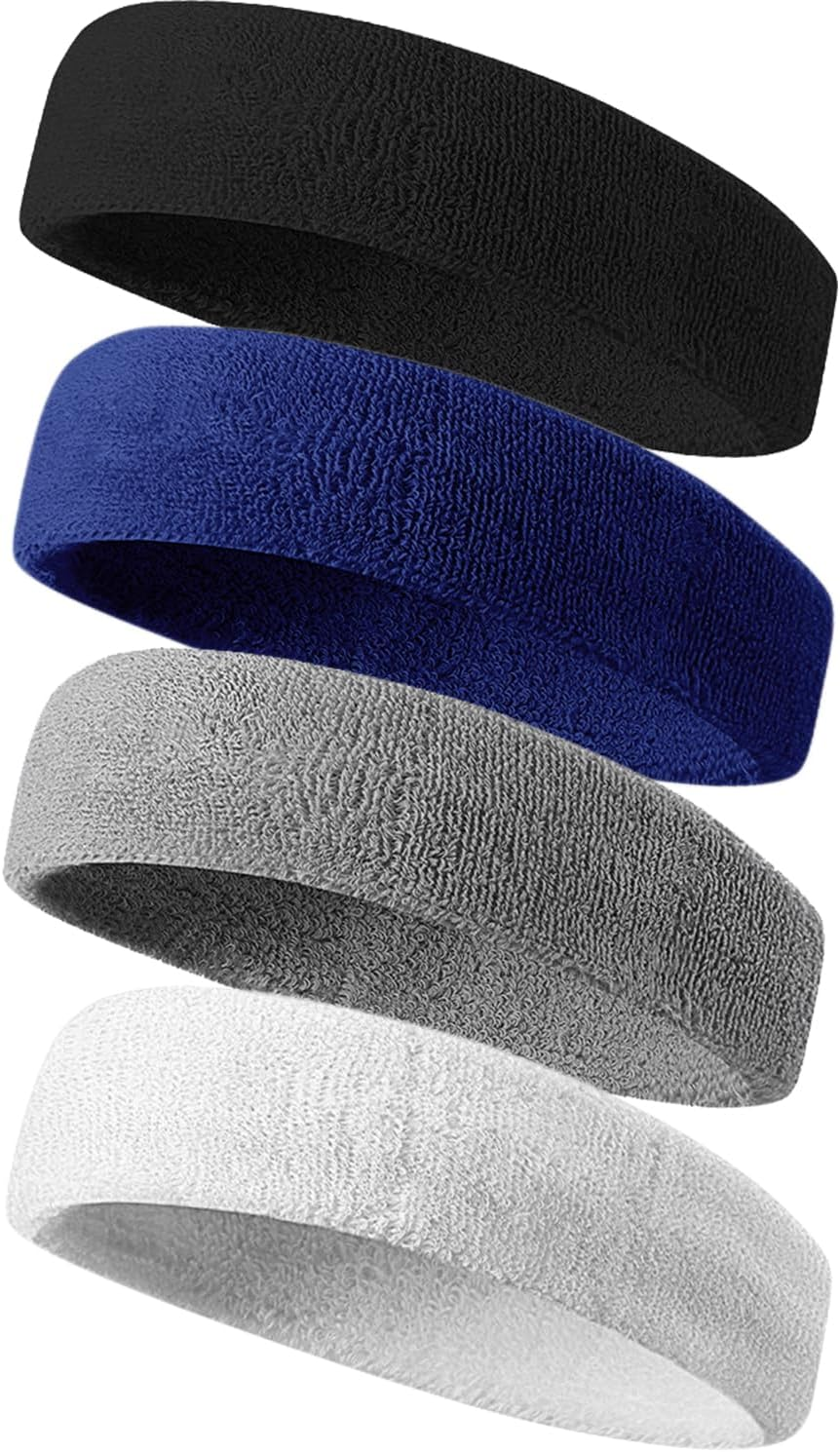Sweatbands Sport Headbands for Men & Women,Terry Cloth Sweat Band