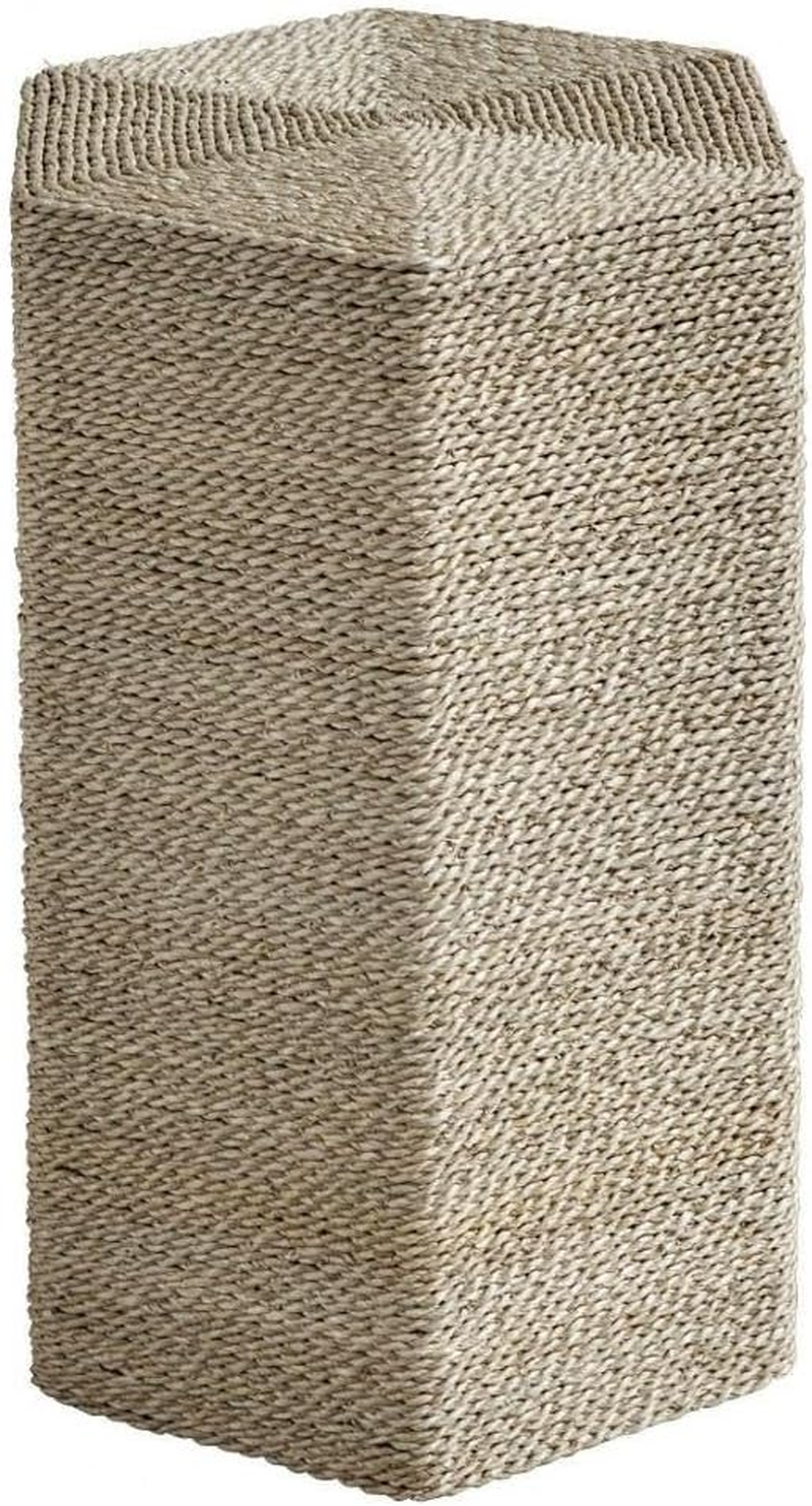 Natural Seagrass Braid Accent Table - Stylish Coastal Decor Piece
