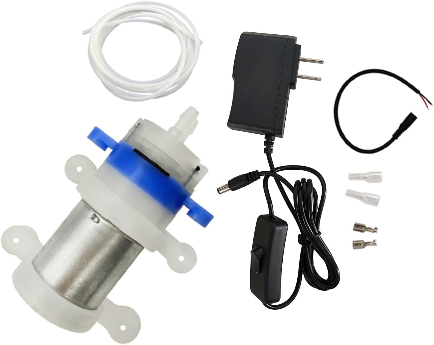 BRINGSMART Food Grade Mini 12V Water Pump with Hose 11GPH Self Priming DC Pump Fresh Transfer Diaphragm Pump Low Noise Drinking Dispenser Cooling Fish Tank