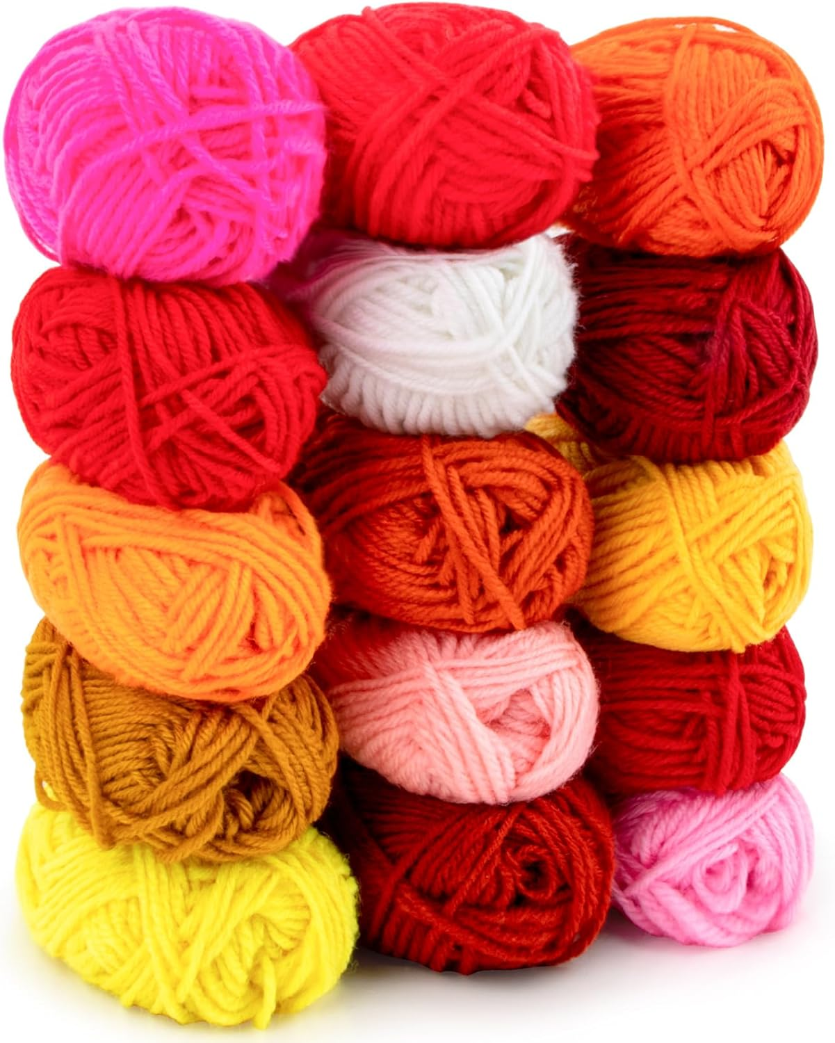 15 Pack X 20G Acrylic Yarn - Soft Knitting Yarn for Crocheting for Crafts Skeins