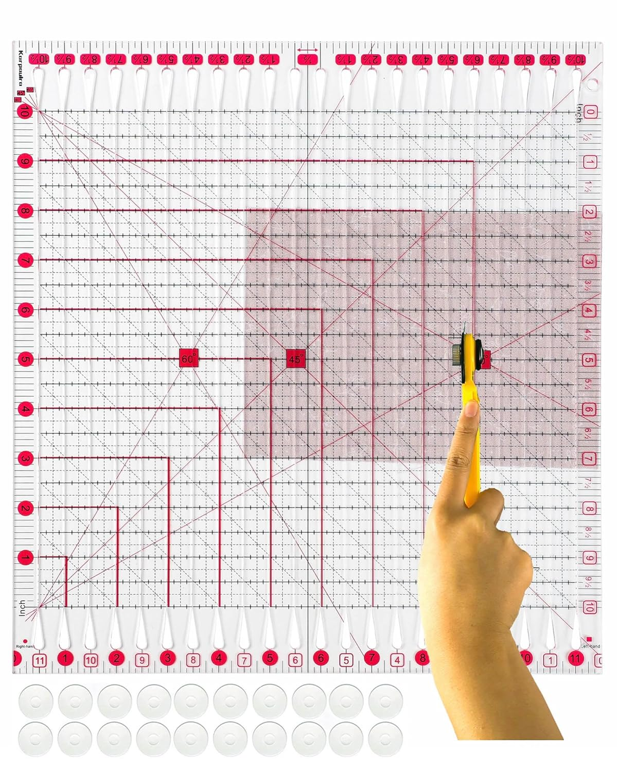 Precision Quilting Ruler 11.5