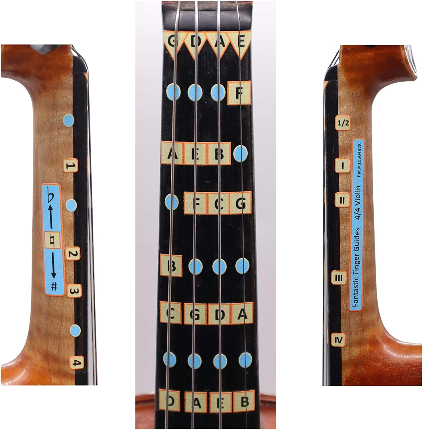 Fantastic Violin Finger Guide Note Stickers Markers Sticker Fingerboard Guide Fretboard Markers for Full Size Violin Fiddle 4/4