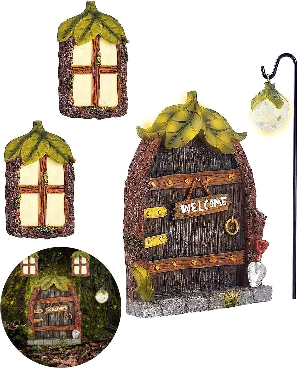 Miniature Fairy Garden Accessories Christmas Decorations Mushroom Fairy Door ... - Picture 10 of 15