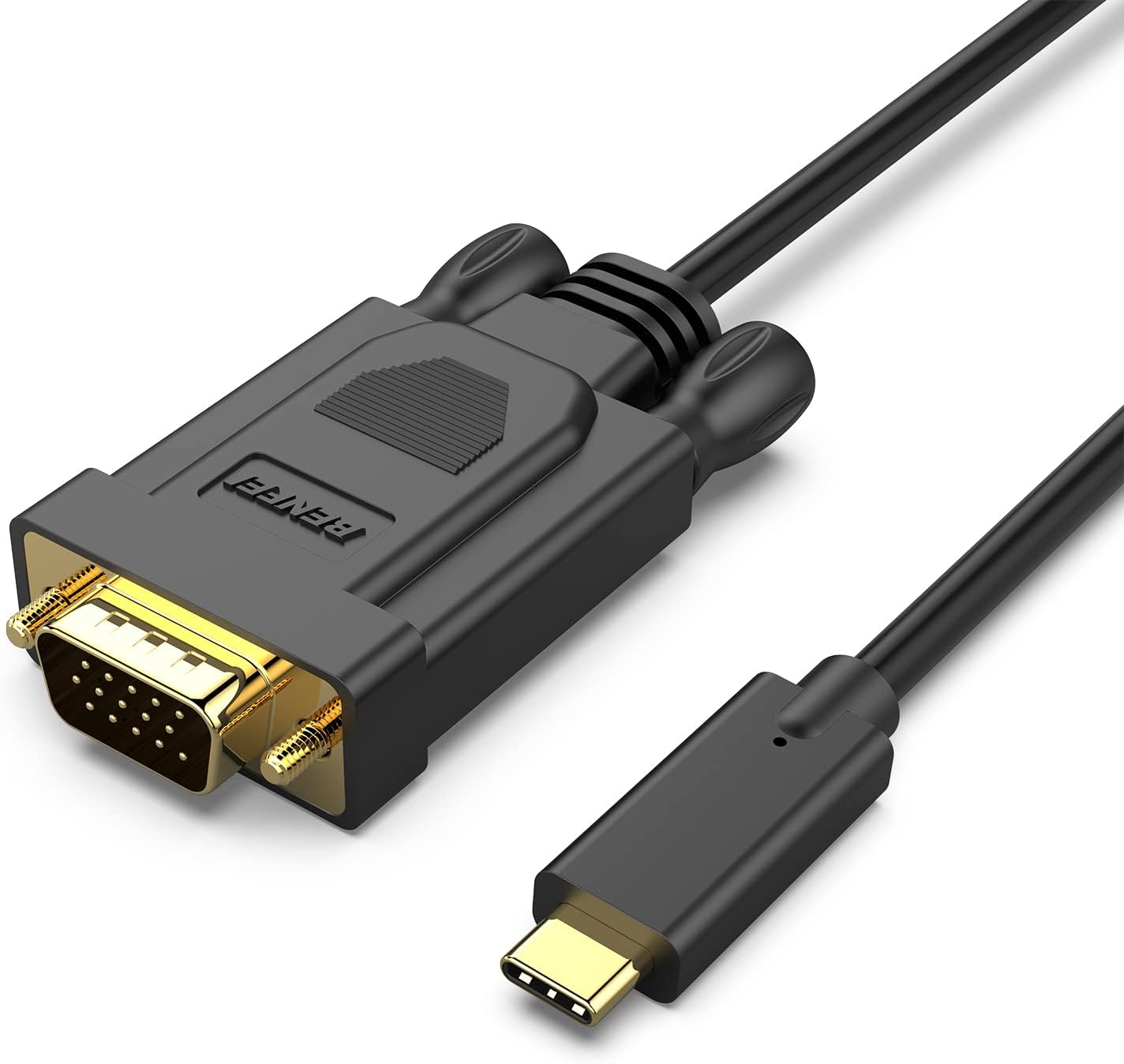 USB C to VGA 6 Feet Cable, USB Type-C to VGA Cable [Thunderbolt 3/4 Compatible] with iPhone 15 Pro/Max, MacBook Pro/Air 2023, iPad Pro, iMac, S23, XPS 17, Surface Book 3 and More