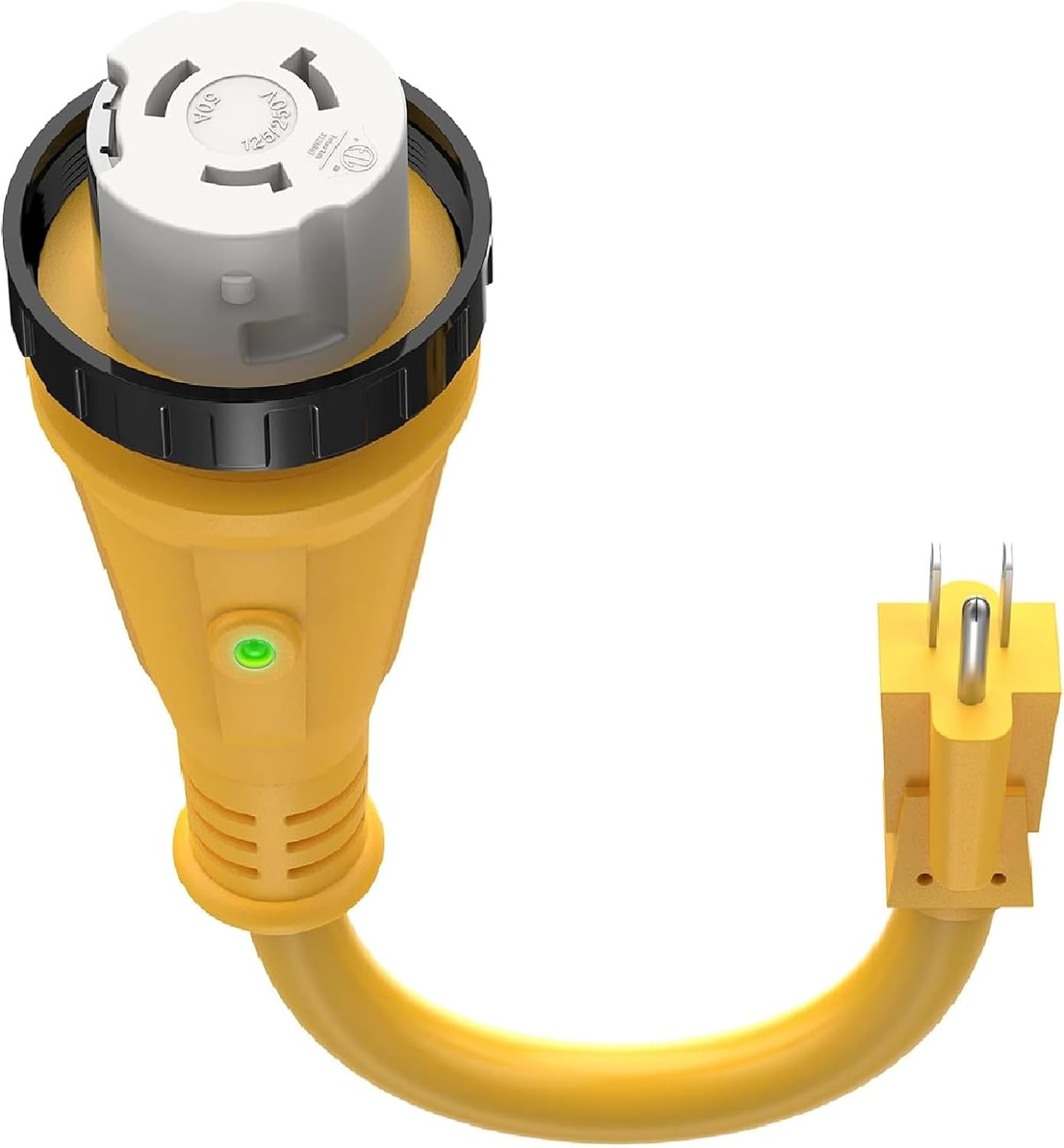 50 Amp to 15 Amp 110V RV Adapter Plug, 15 Amp Male to 50 Amp Female RV Power Adapter Cord 12