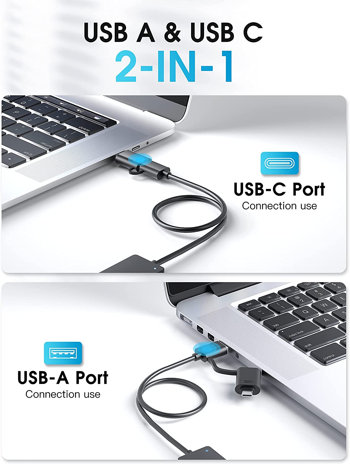 BYEASY USB Hub, USB 3.1 C to USB 3.0 Hub with 4 Ports and 2ft Extended Cable,... - Picture 5 of 15
