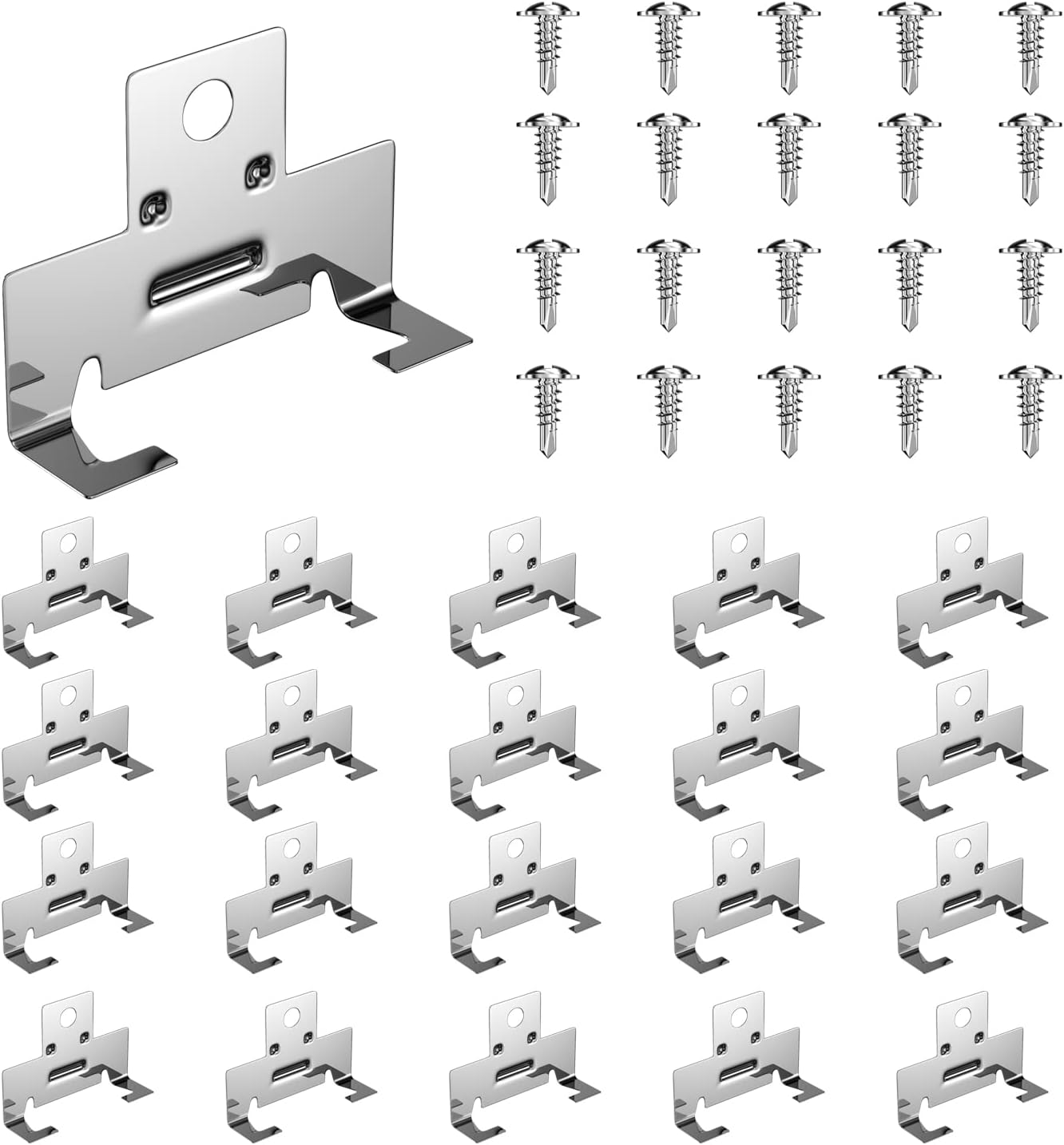 ROOWINTOO Recessed Light Clips for Retrofitting Recessed Light Canisters, Downlight Recessed Light Clips for Use with Torsion Springs 20 Pack (10 Pairs)