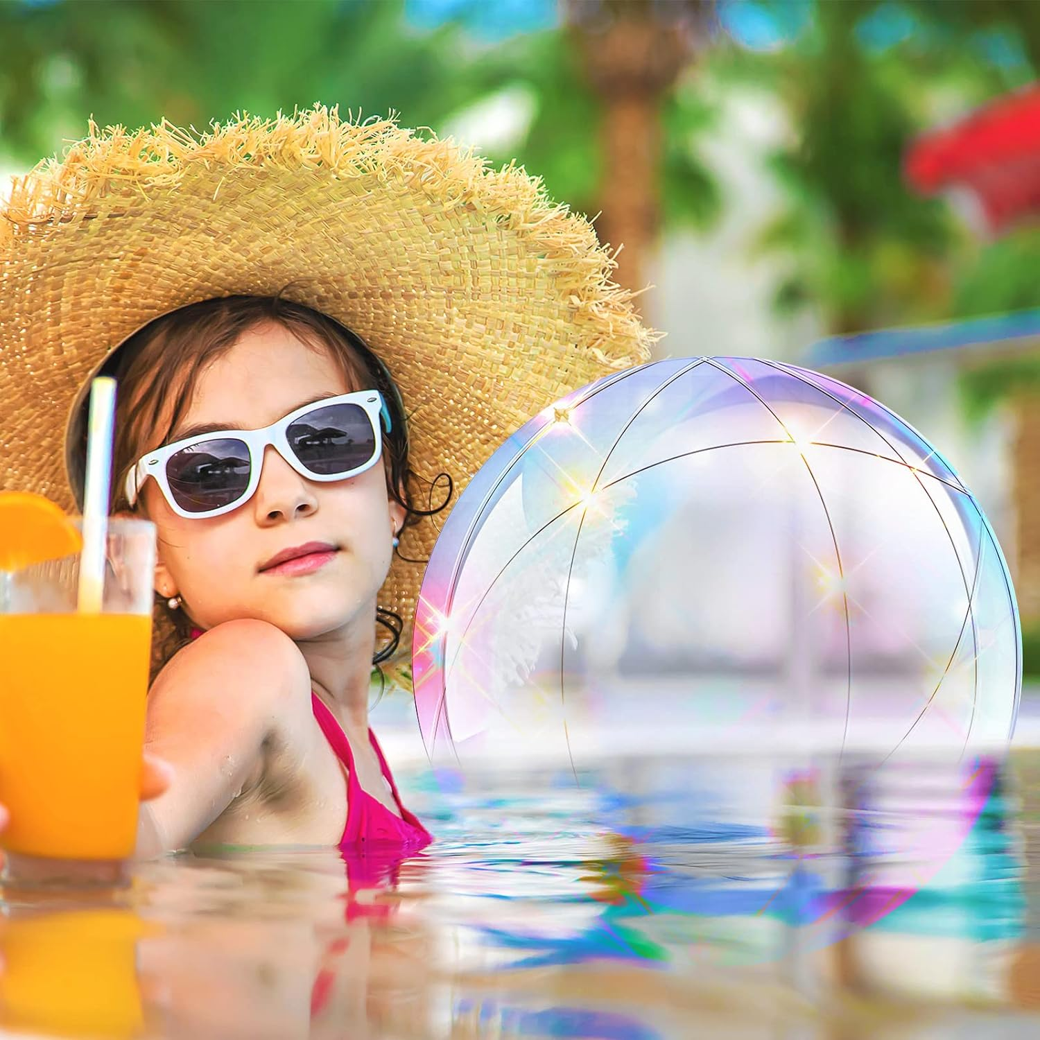 12 Pieces Inflatable Clear Beach Ball Inflatable Clear Balloons Transparent S... - Picture 6 of 14