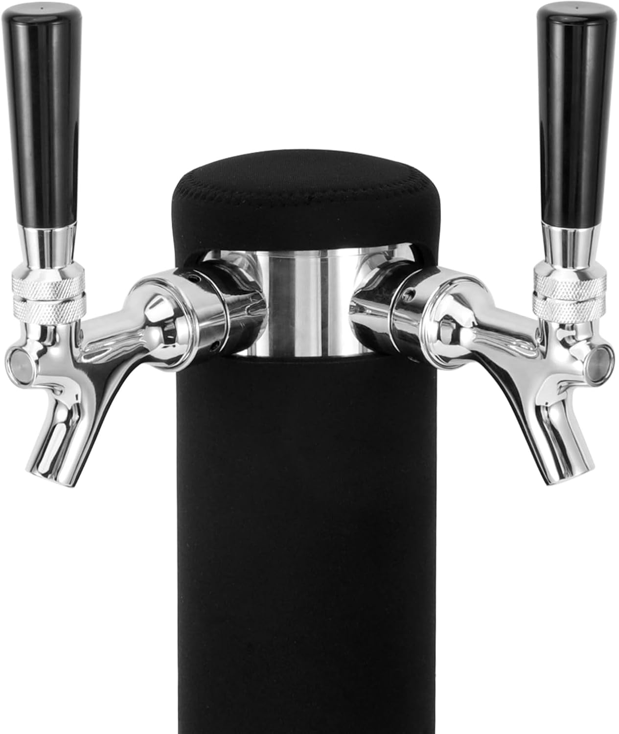 Beer Tower Insulator for Standard 3” Diameter 2 Tap Beer Tower, Stretchy Neoprene Beer Tower Cooler Sleeve Insulated Kegerator Tower Cooler to Minimize Condensation & Reduce Foam