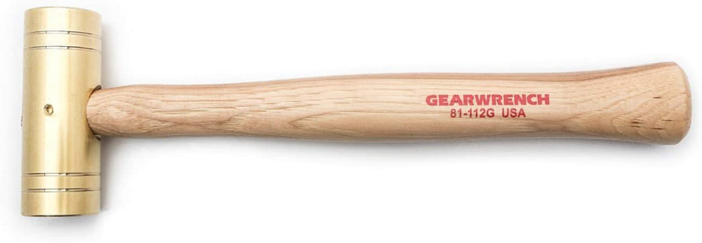 Brass Hammer with Hickory Handle, 2 Lb. - 81-112G, Gold