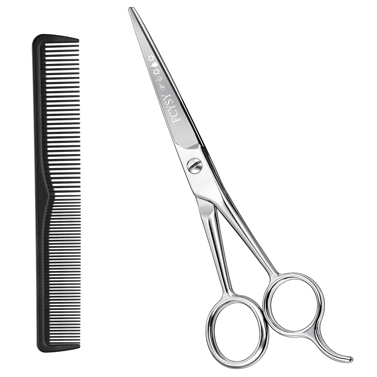 Hair Scissors Haircut Shears with Comb Set Kit for Men & Women