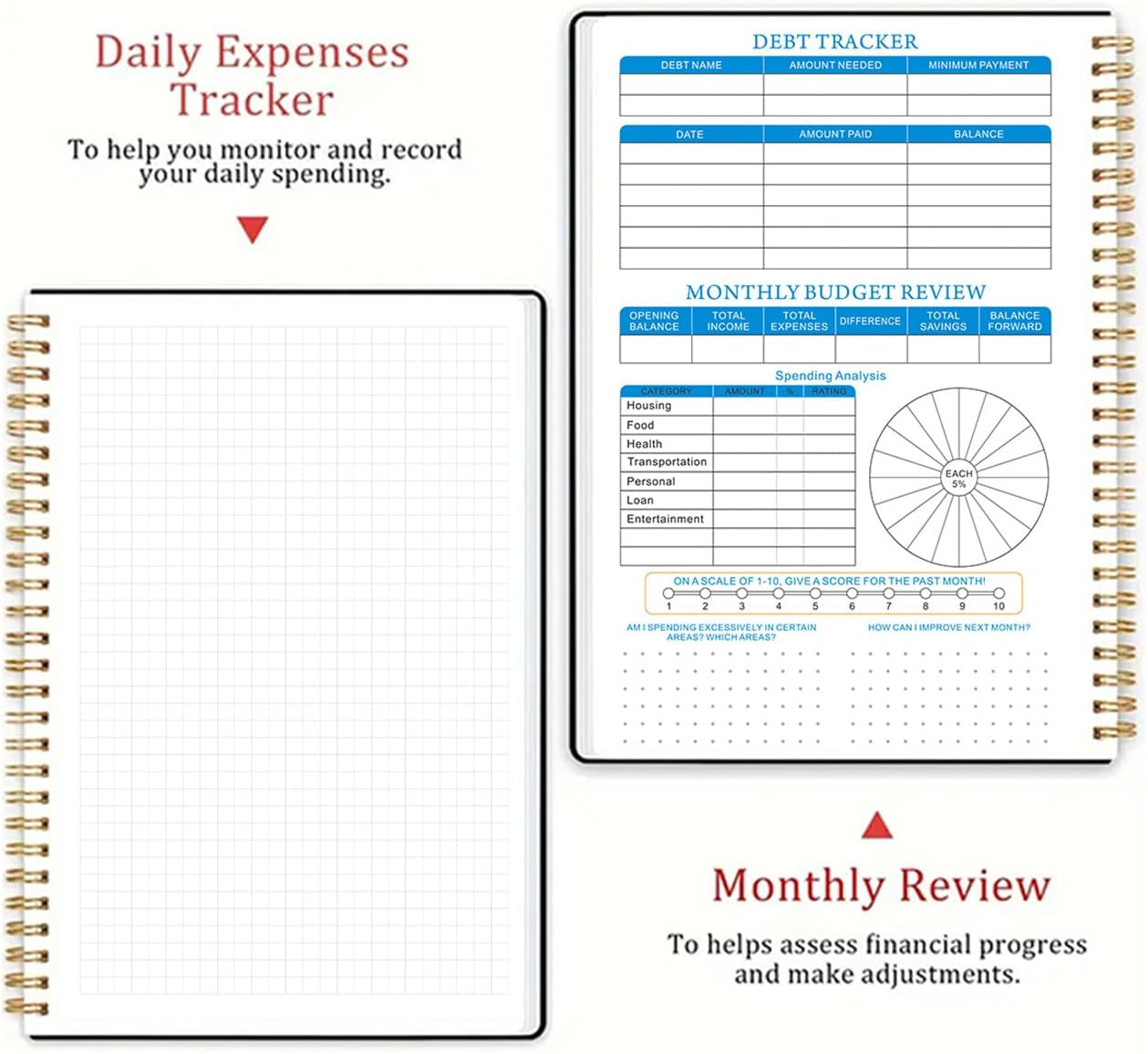 OSYLICT Budget Planner,Monthly Finance Organizer with Expense Tracker Noteboo... - Picture 9 of 13