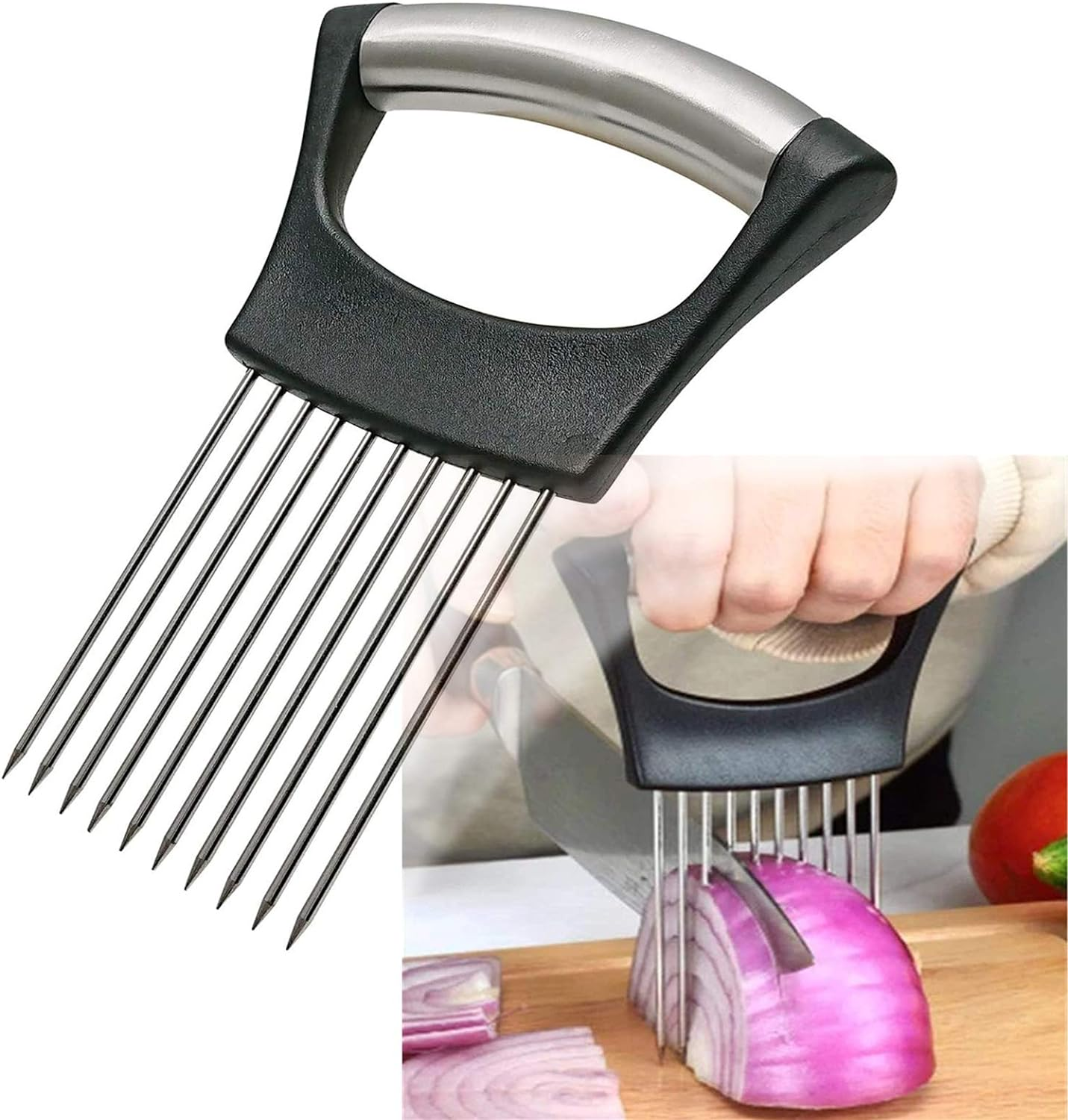 Stainless Steel Onion Holder for Slicing