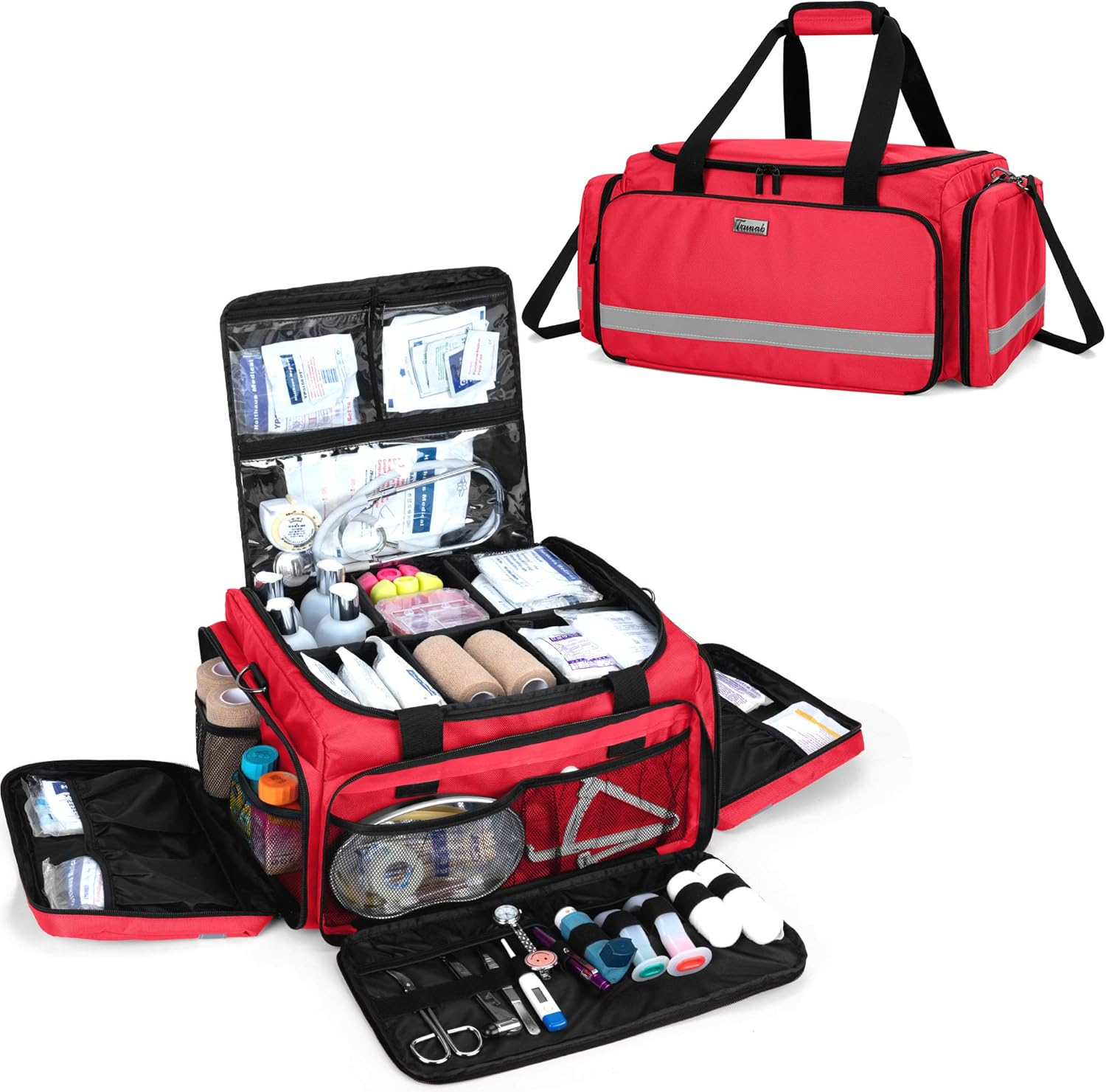 Professional Medical Supplies Bag Aid Kits Inner Dividers Home Health Nurse USA