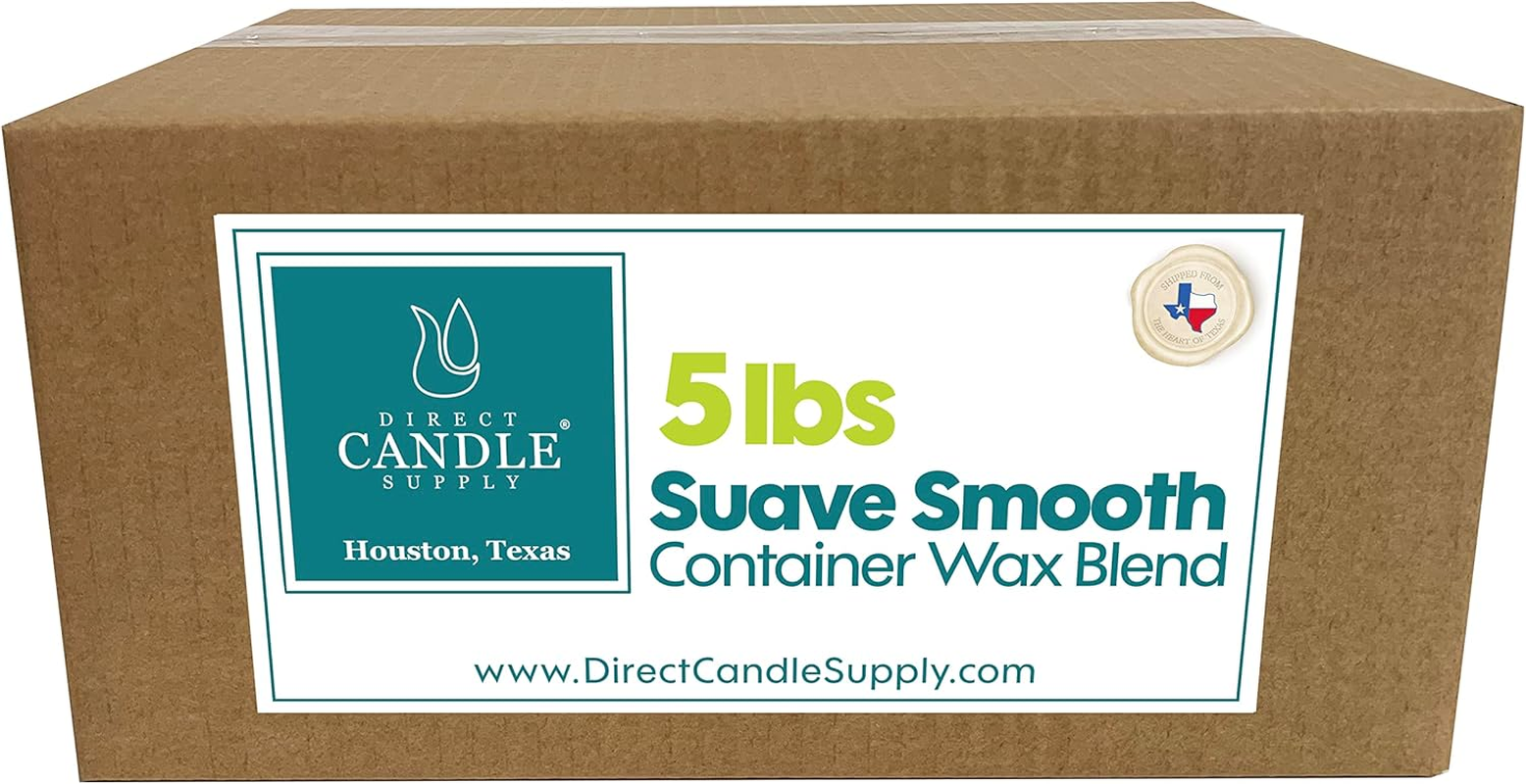 Suave Wax Blend for Container Candles | 5Lb Suave Wax Slab for Candle Making | Smooth Blend for High Load Fragrance and Single Pour Formulation |Candle Making Supplie