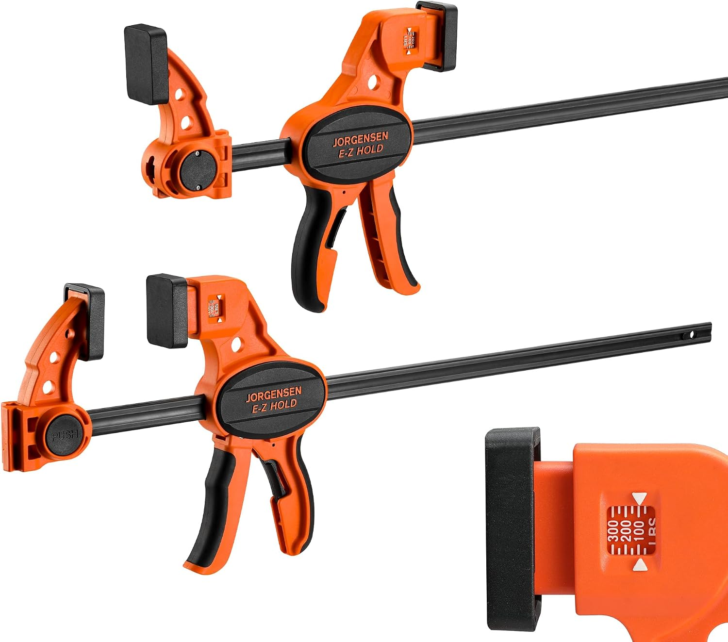 JORGENSEN E-Z Hold 2-Pack 18" 300LBS Load Indicator Woodworking Bar Clamps