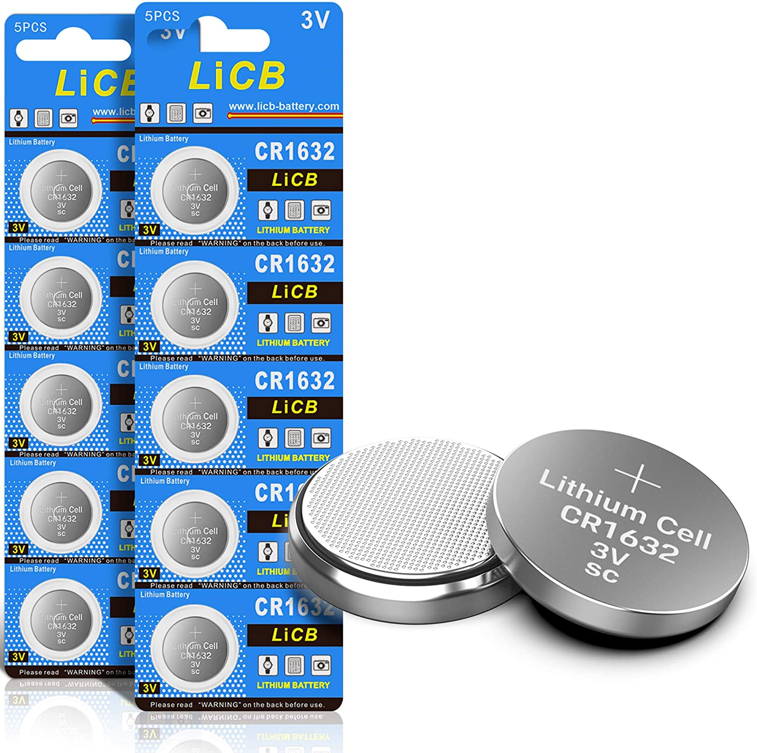 10 Pack CR1632 3V Lithium Battery CR 1632