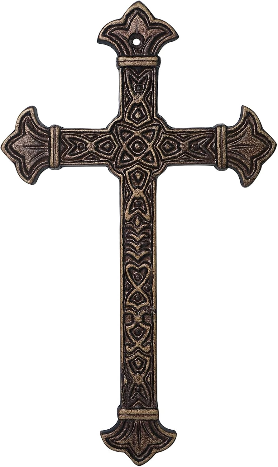 Metal Cross Christian Wall Art Antique Hanging Religious Cross Decor Vintage ...