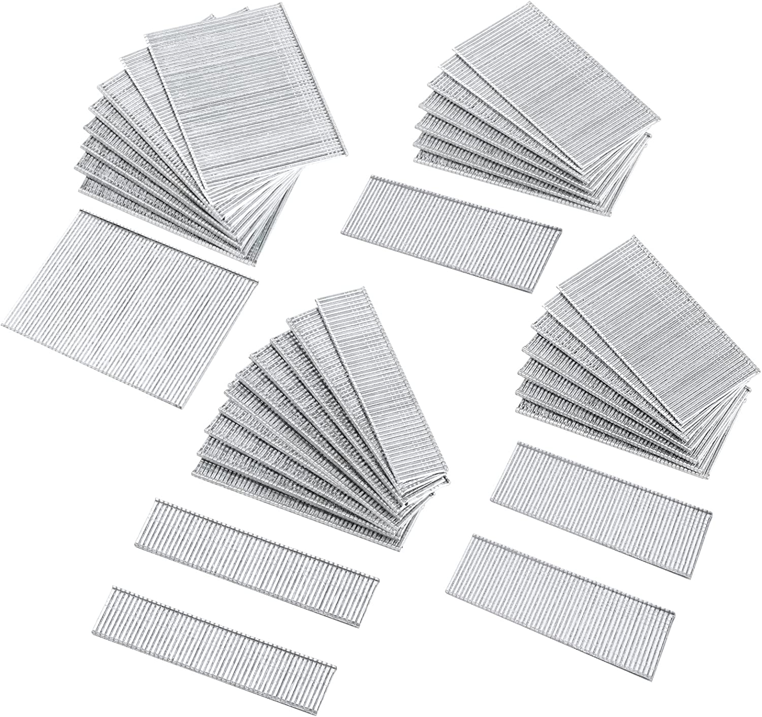 SHALL 18 Gauge Brad Nails, 2”, 1-1/4”, 1”, 5/8 Inch, 4000-Count Galvanized Brad Nails Assorted, 18GA Nail Gun Nails and Small Finishing Nails Assortment for Pneumatic, Electric Brad Nailer Gun