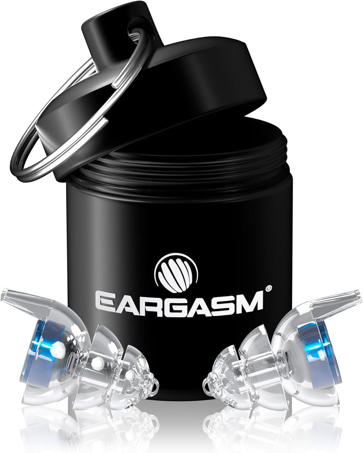 Eargasm Smaller Ears Earplugs - Blue High Fidelity Filtered Noise Reducing Reusable Ear-Plugs for Kids, Women, Men - Hearing Protection for Live Concerts, Motorcycles, Festivals, Sporting Events