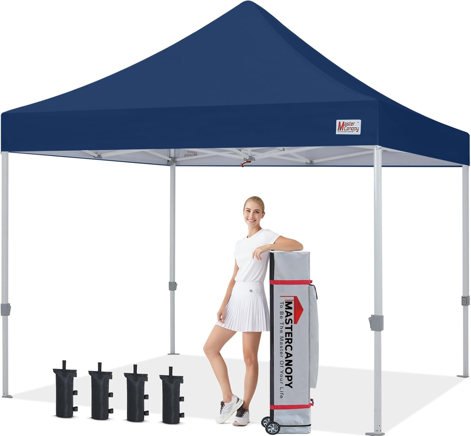 Pop up Canopy Tent Commercial Grade 10X10 Instant Shelter (Navy Blue)