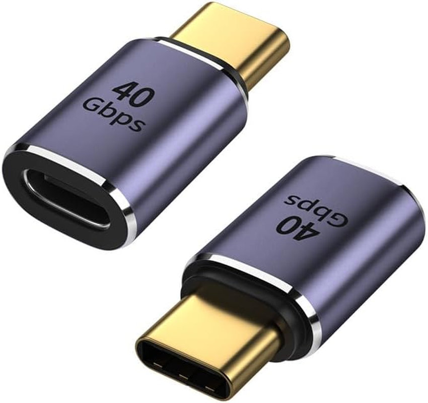 USB C Extender Adapter 40Gbps, 8K 60Hz USB C Male to Female Extension Adapter,Usb Type-C Male to Female Extender PD 100W Fast Charging USB 4 Thunderbolt 4 Connector for Macbook Pro(2 Pack)