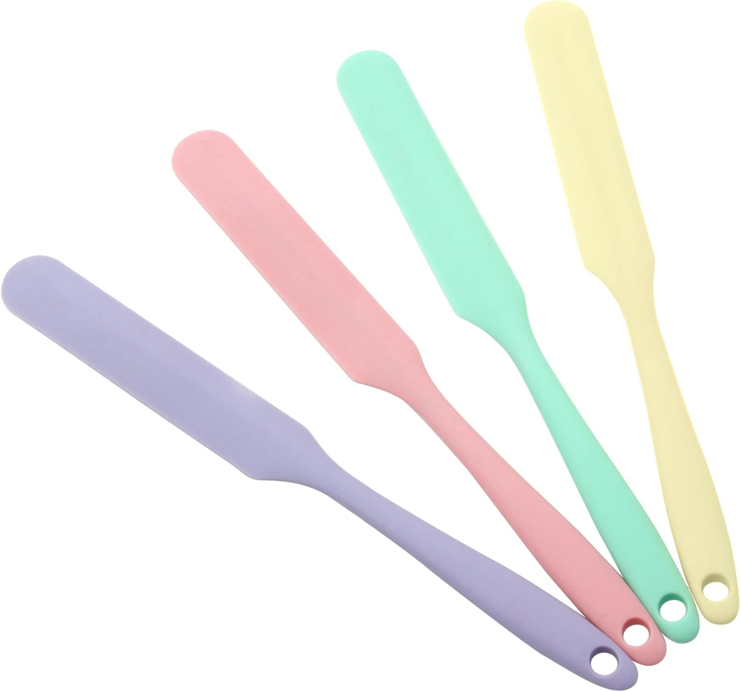 4 Pack Silicone Jar Spatula Jam Spreader for Peanut Butter Baking Cake Icing