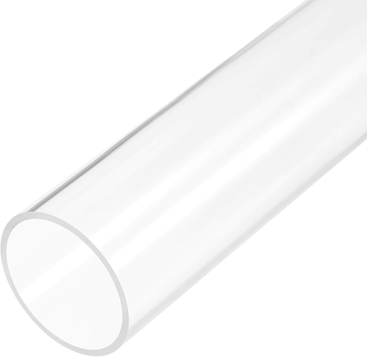 Tubo acrilico rigido transparente 76mm ID x 80mm OD x 305mm largo total