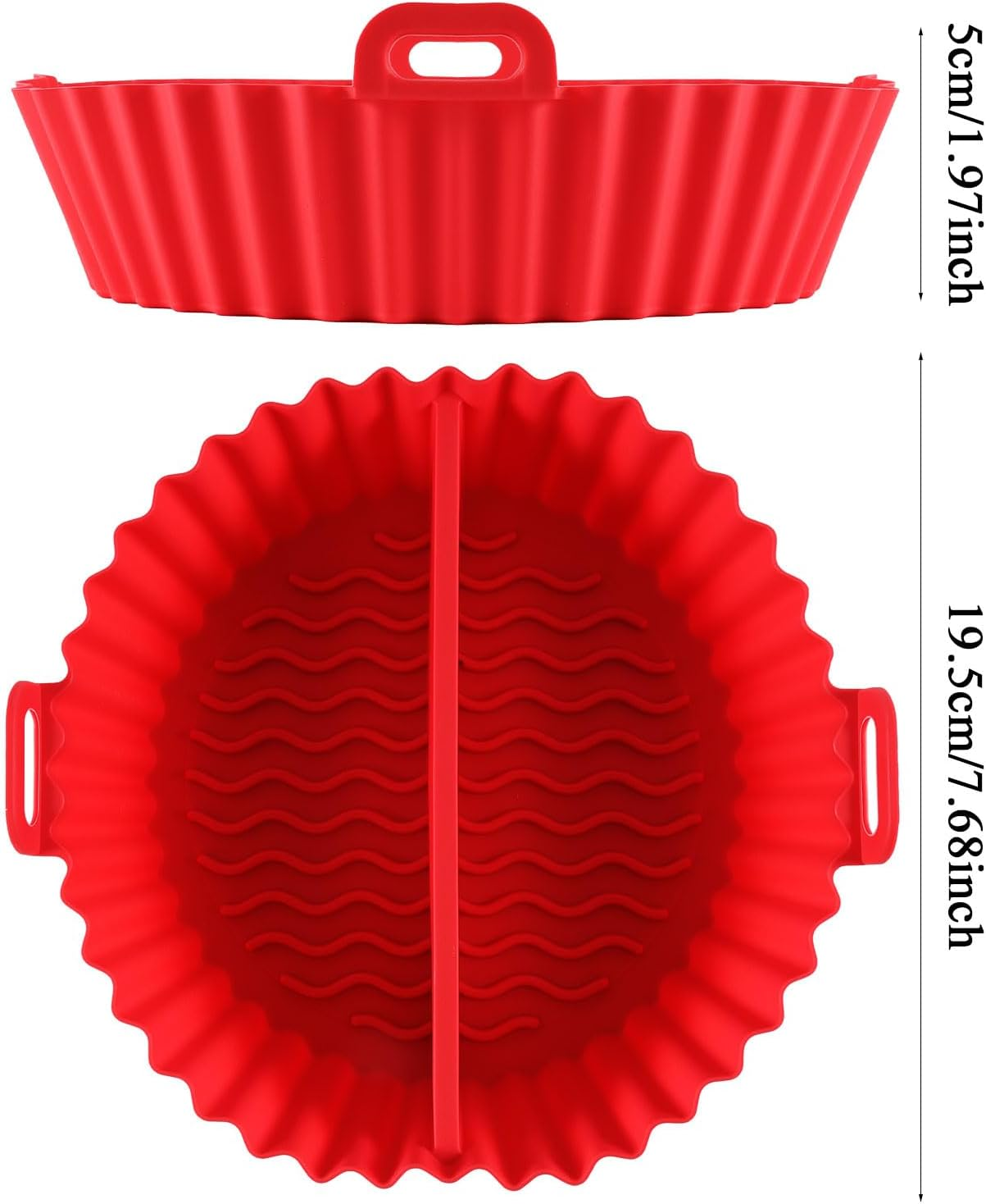 Generic Silicone Air Fryer Liners Reusable, Round, 2 Pack, Separated Type, Sp... - Picture 8 of 14