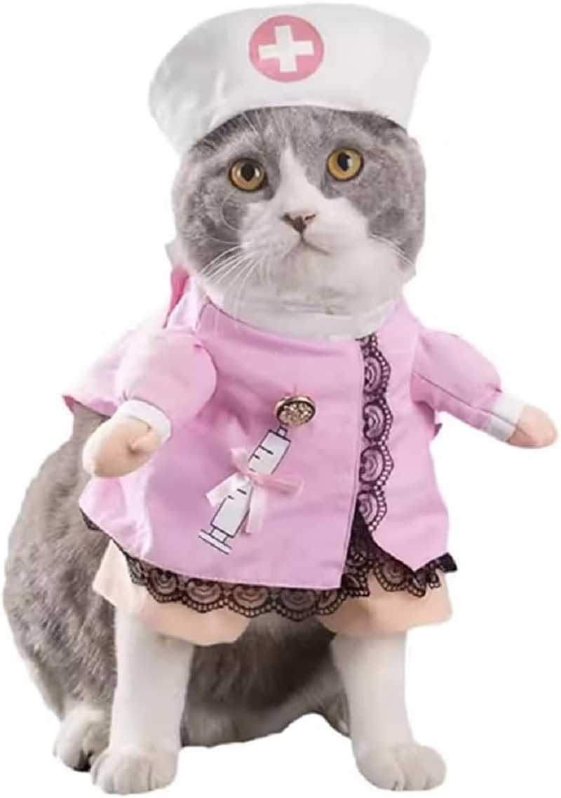Dog Nurse Costume Halloween Puppy Cosplay Suit Pet Clothing Cat Outfit Appare... - Picture 2 of 16