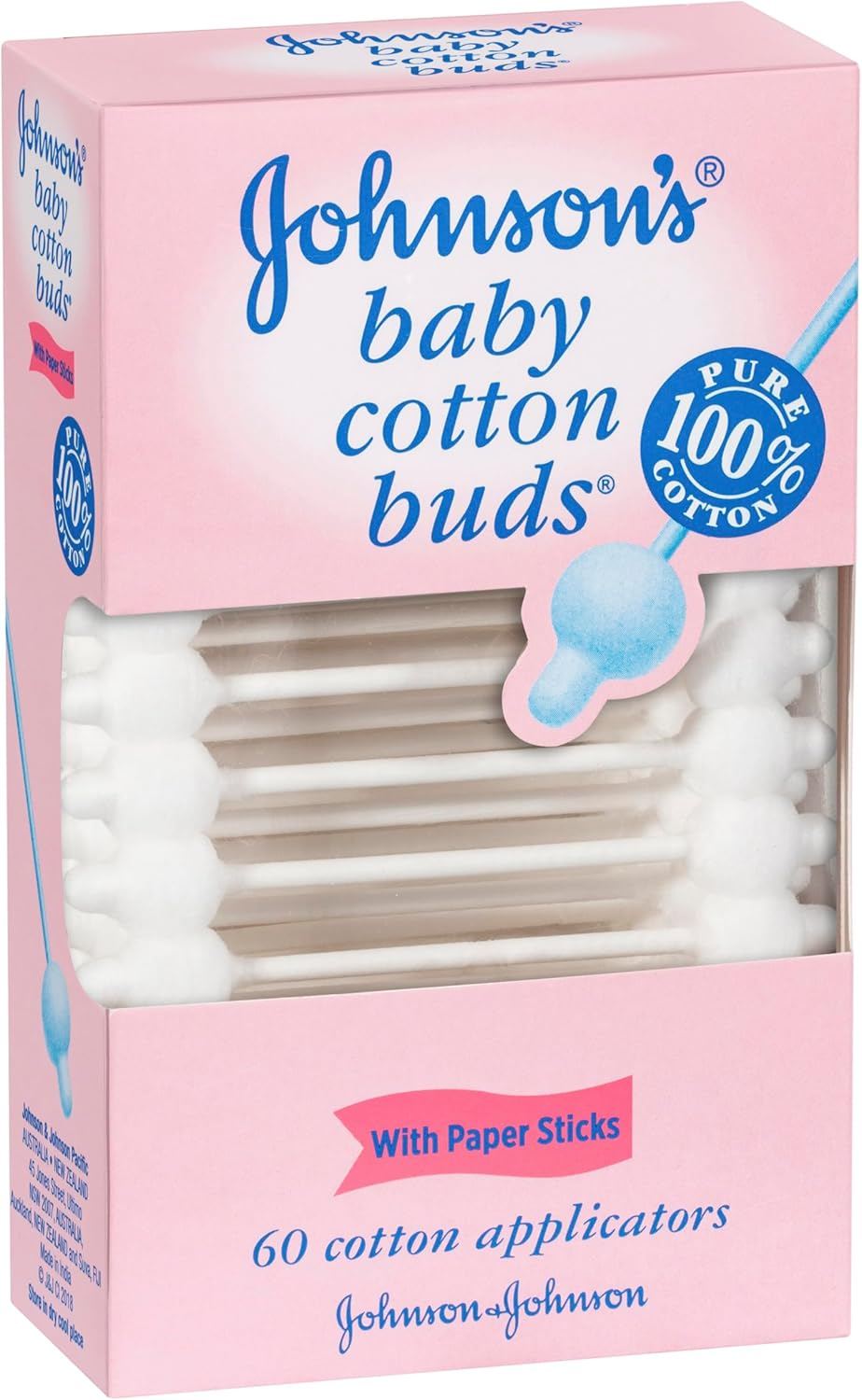 Gentle Baby Cotton Buds 60 Pack for Ear Eye Naval Cleansing Safe Soft Care