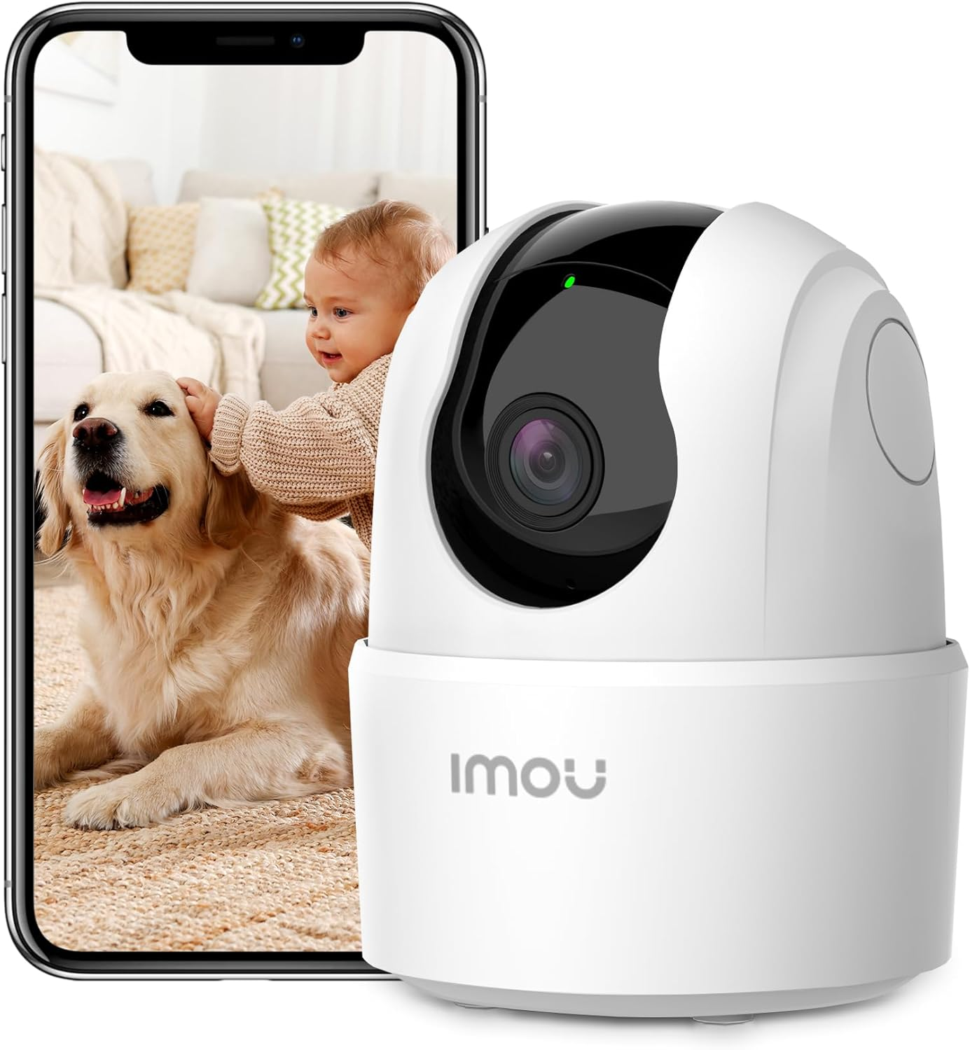 2K Wifi Indoor Security Camera Baby Monitor, Pet Camera Dog Camera, 360° Home Security IP Camera 3MP, Human Detection AI, Smart Tracking, Siren, 10M Smart Night Vision, 2-Way Audio