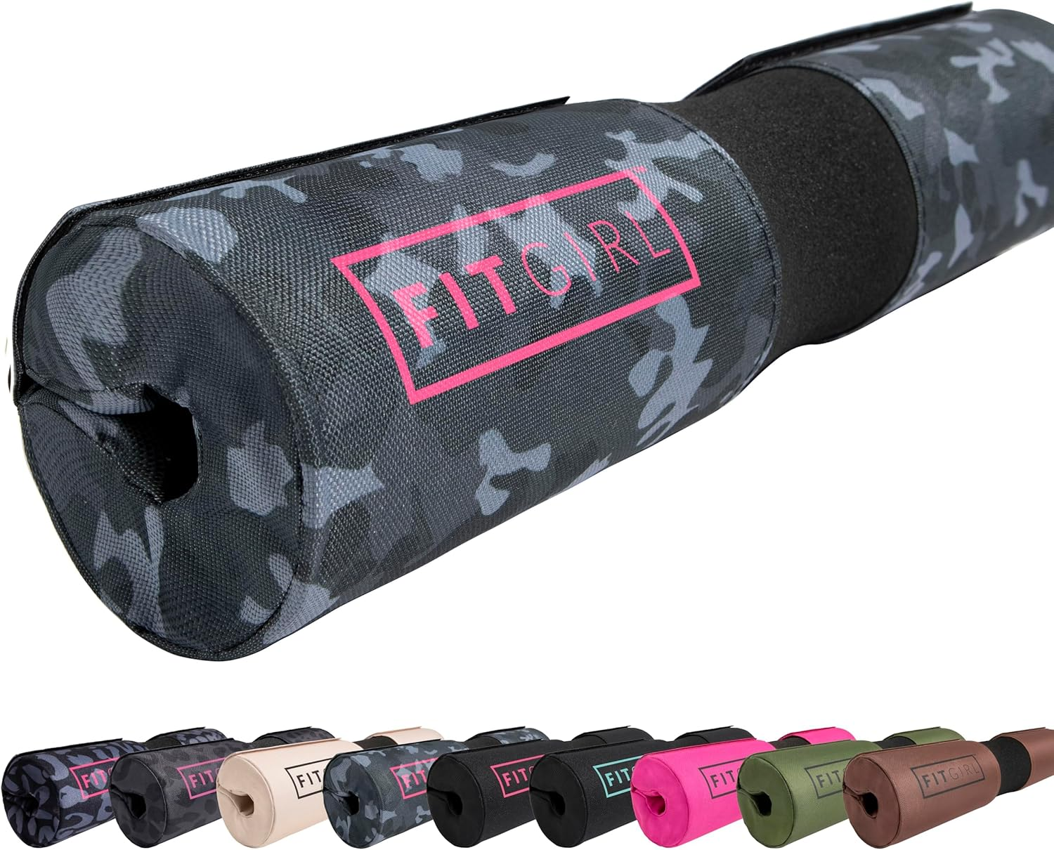FITGIRL - Squat Pad and Hip Thrust Pad for Leg Day, Barbell Pad Stays in Place Secure, Thick Cushion for Comfortable Squats Lunges Glute Bridges, Olympic Bar and Smith Machine