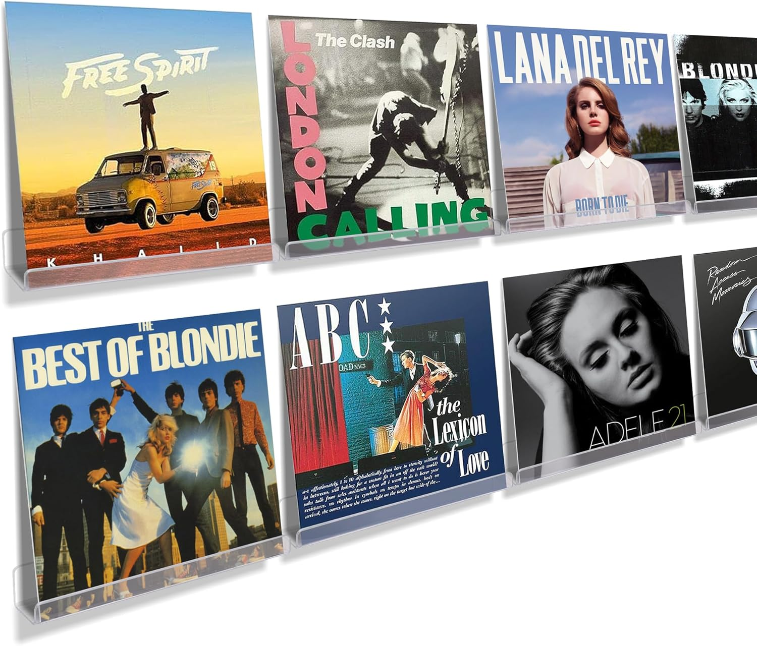 8 Pack Vinyl Record Wall Mount Shelves, 12