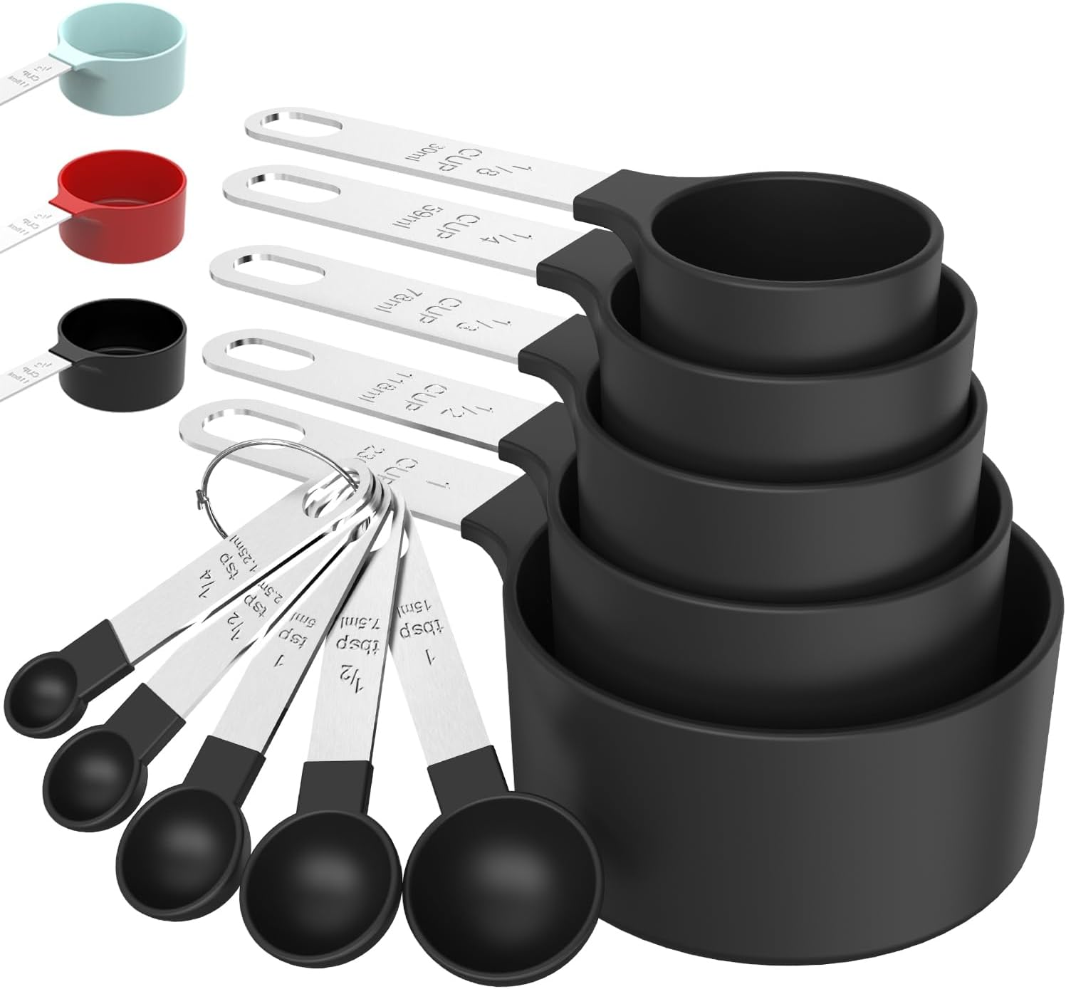 TILUCK Measuring Cups & Spoons Set, Stackable Cups and Spoons, Nesting Measur... - Picture 4 of 13