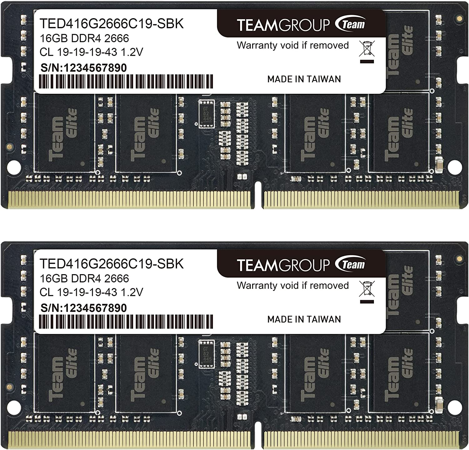Elite DDR4 32GB Kit (2 X 16GB) 2666Mhz PC4-21300 CL19 Unbuffered